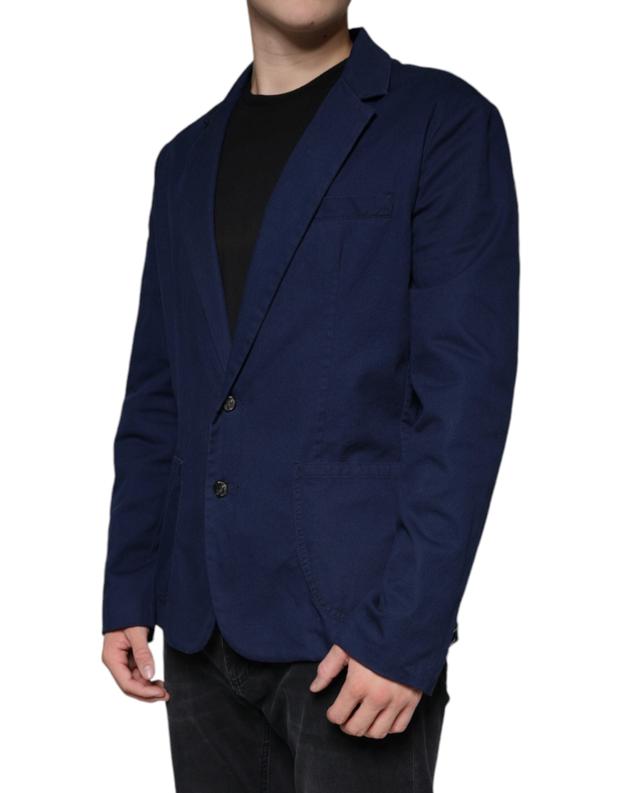 Dolce & Gabbana – Blauer Blazer mit einreihiger Kerbe