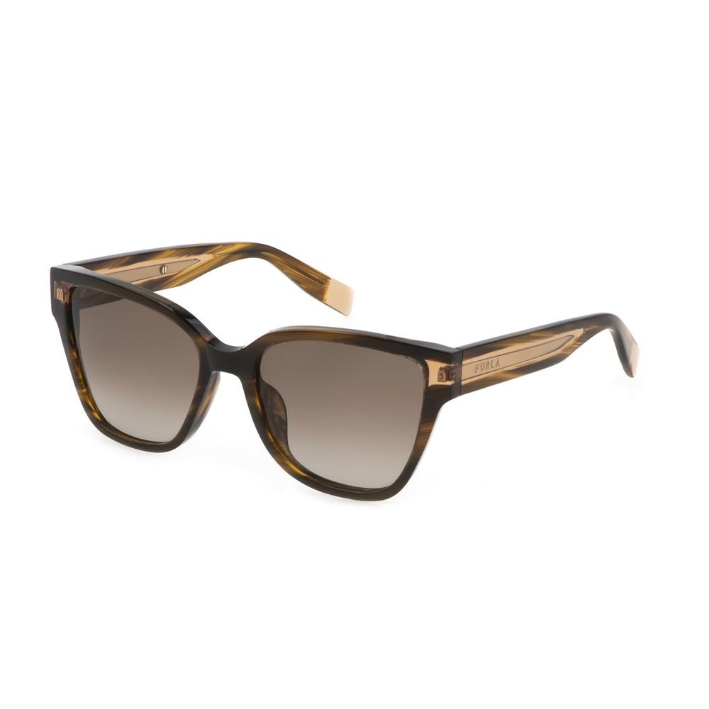 Ochelari de soare Furla din acetat maro