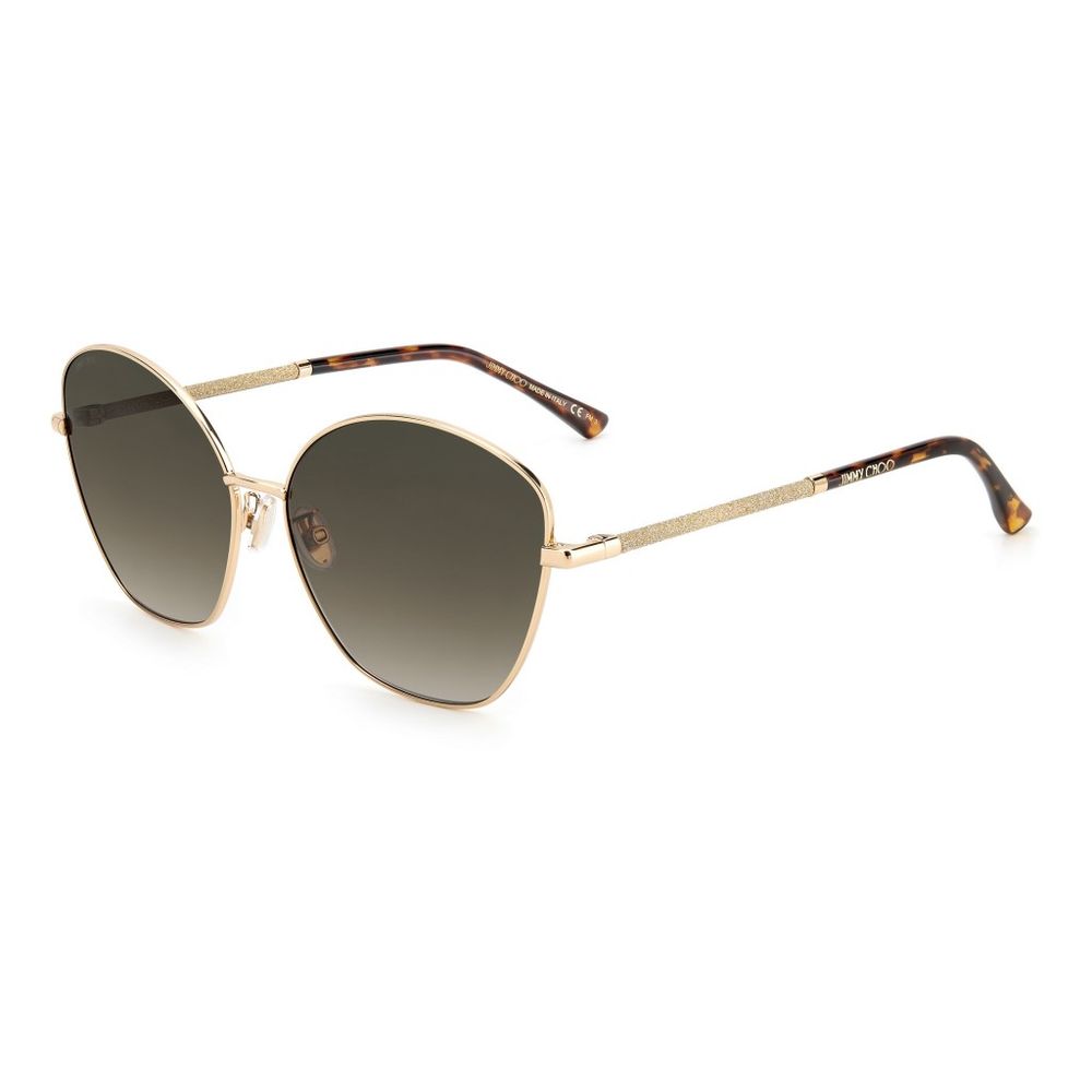 Ochelari de soare Jimmy Choo din metal auriu