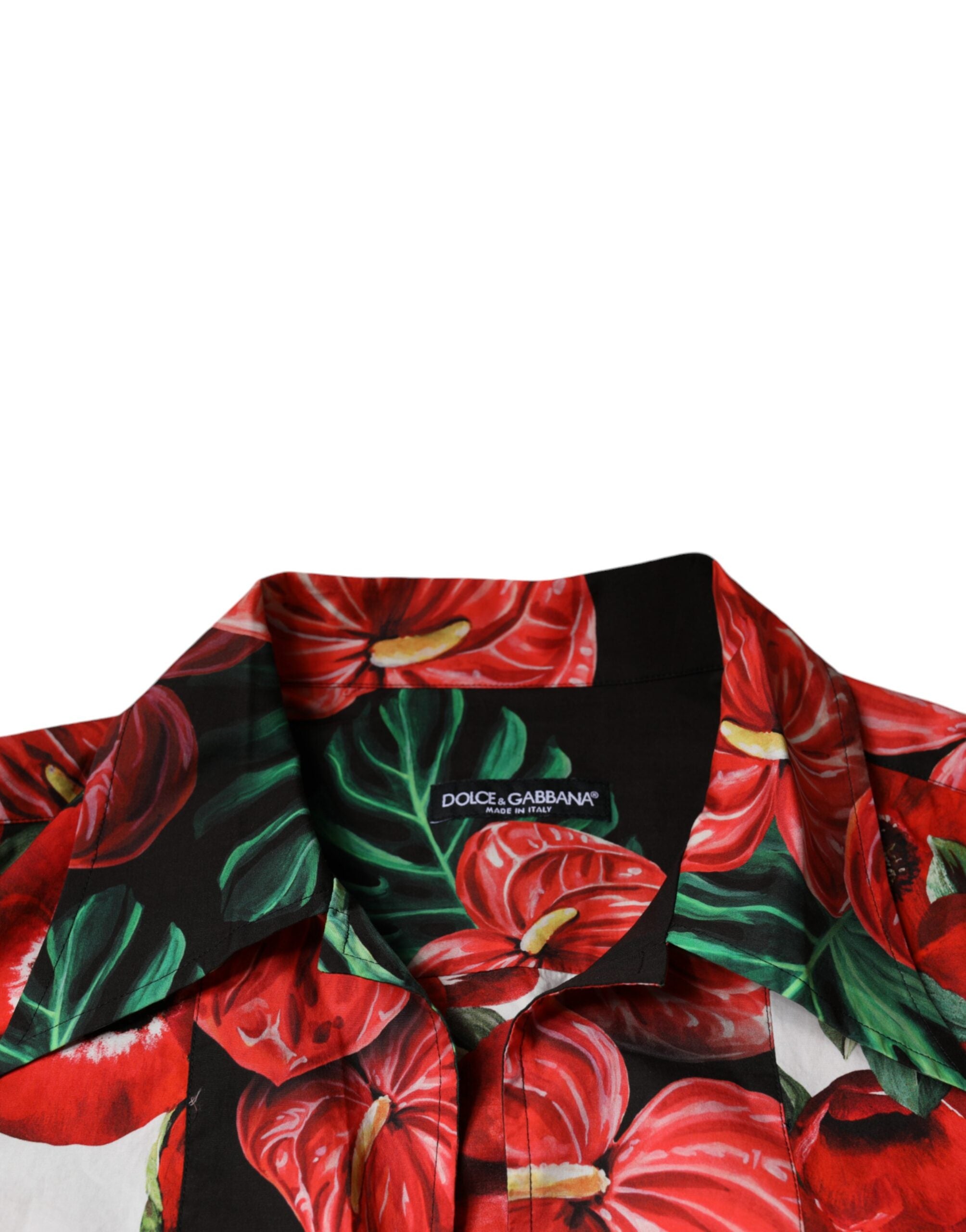 Dolce & Gabbana – Mehrfarbiges Anemonen-Freizeithemd mit Knopfleiste