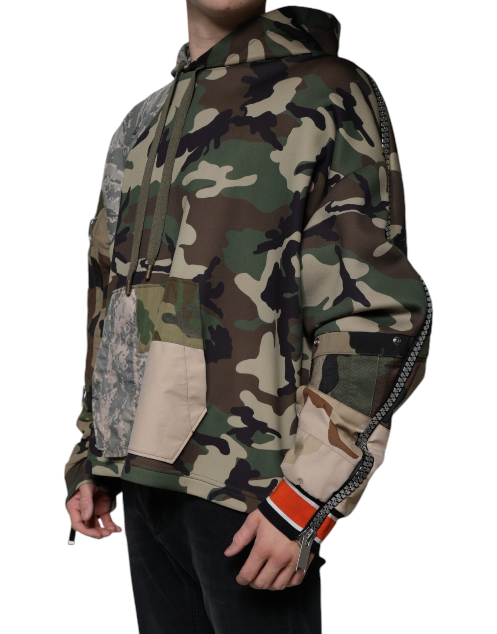 Dolce & Gabbana Hanorac cu glugă multicolor camuflaj