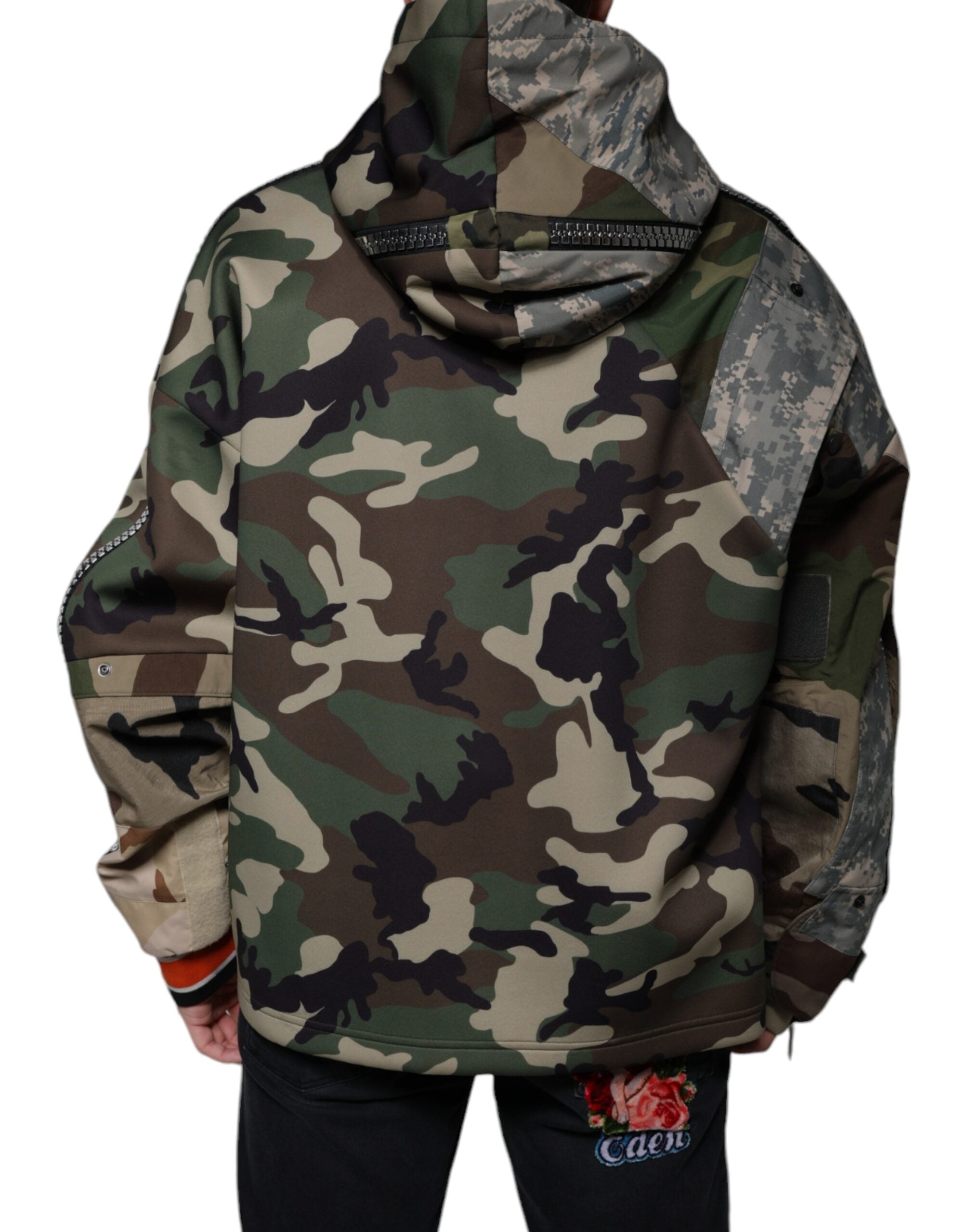 Dolce & Gabbana Hanorac cu glugă multicolor camuflaj