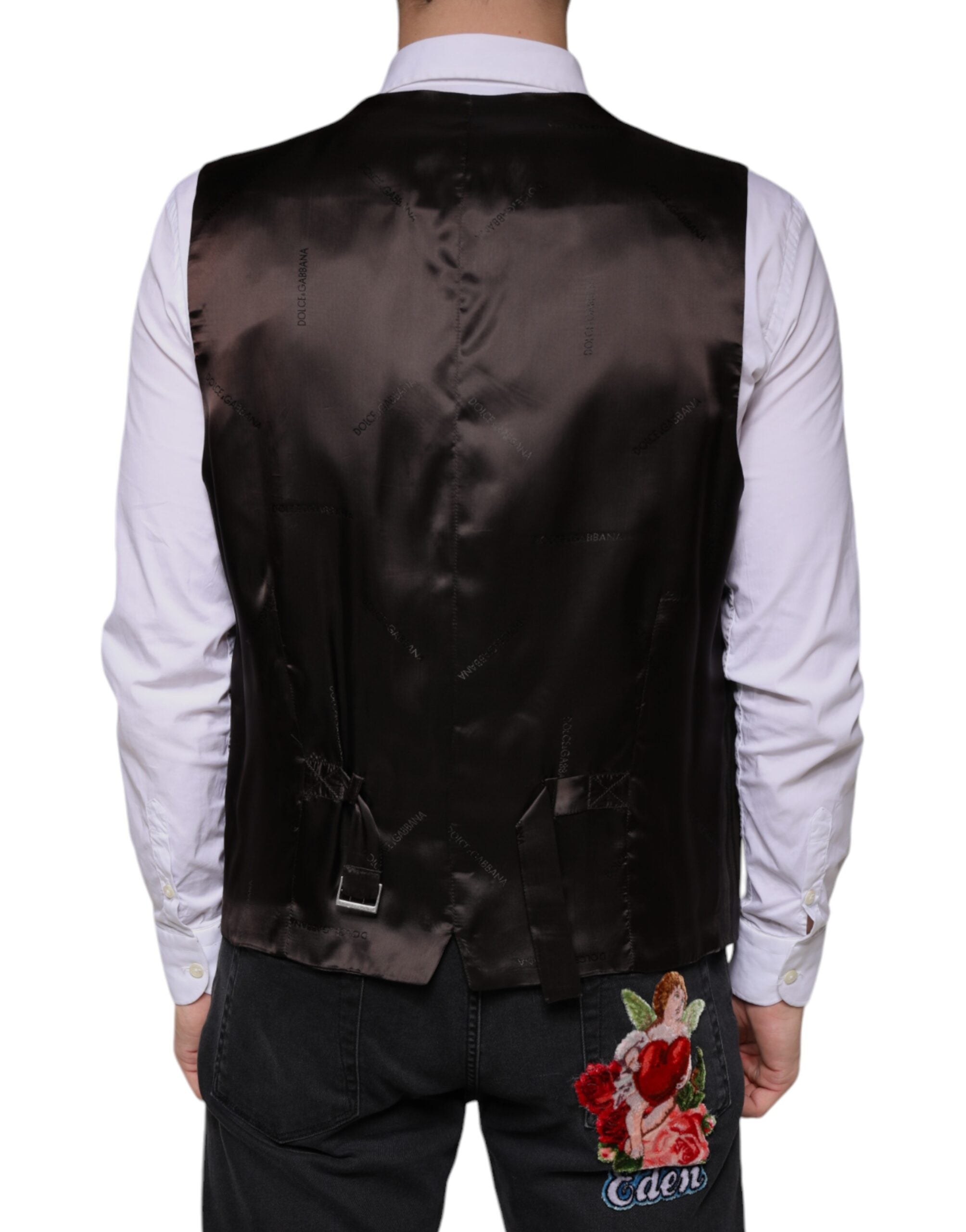 Vestă elegantă Dolce & Gabbana din bumbac negru