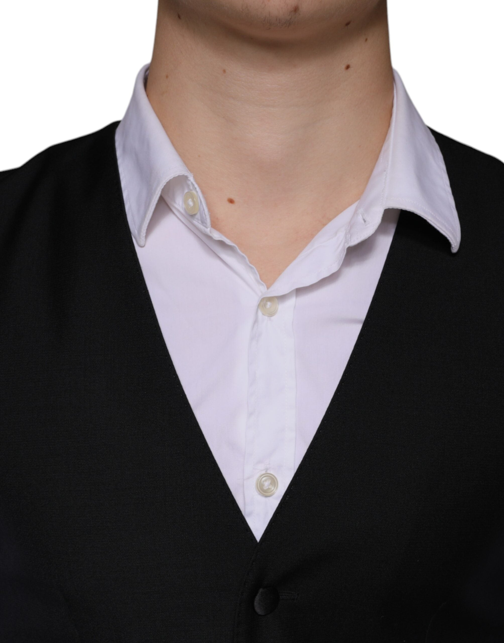 Vestă elegantă Dolce & Gabbana din lână neagră