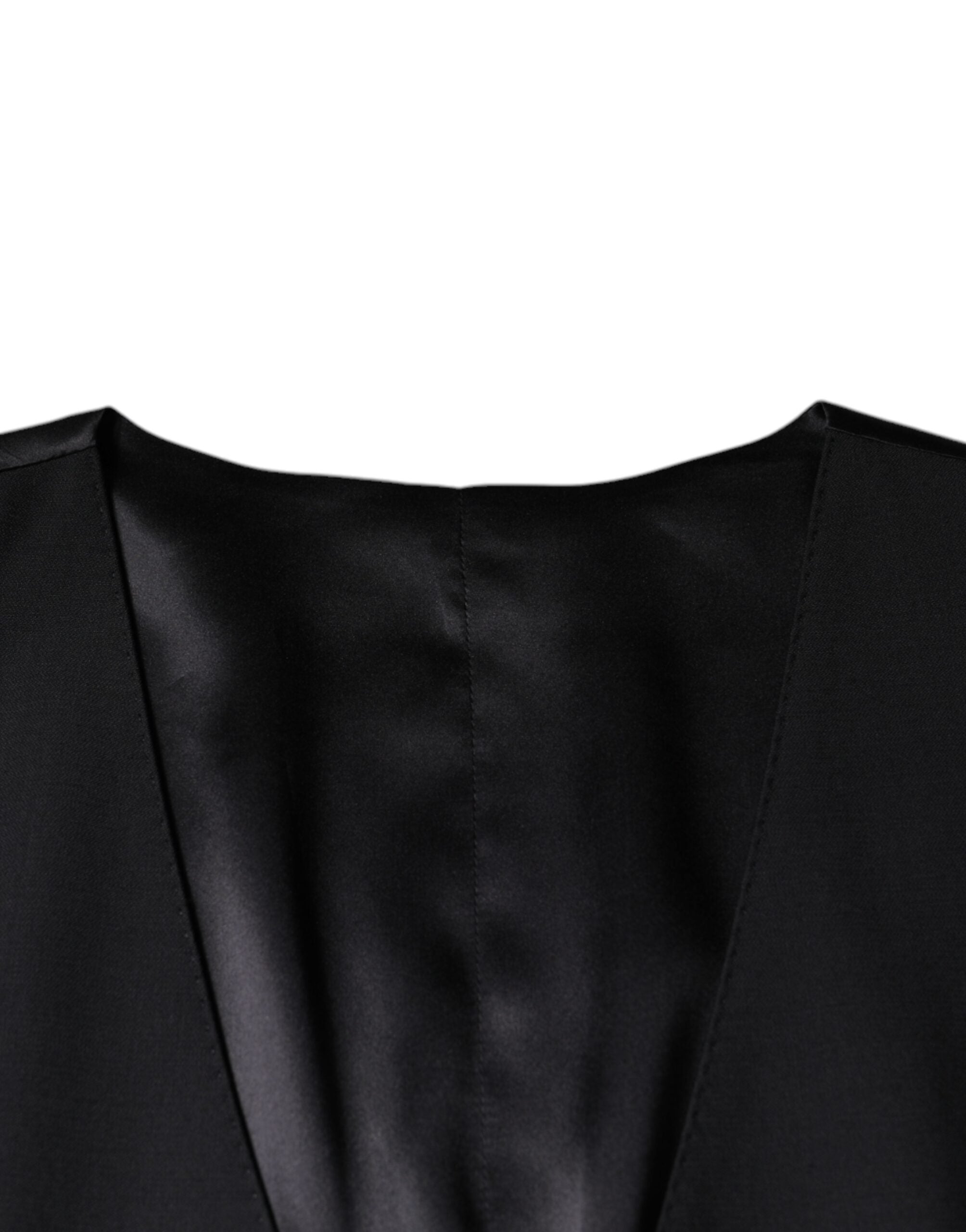 Vestă elegantă Dolce & Gabbana din lână neagră