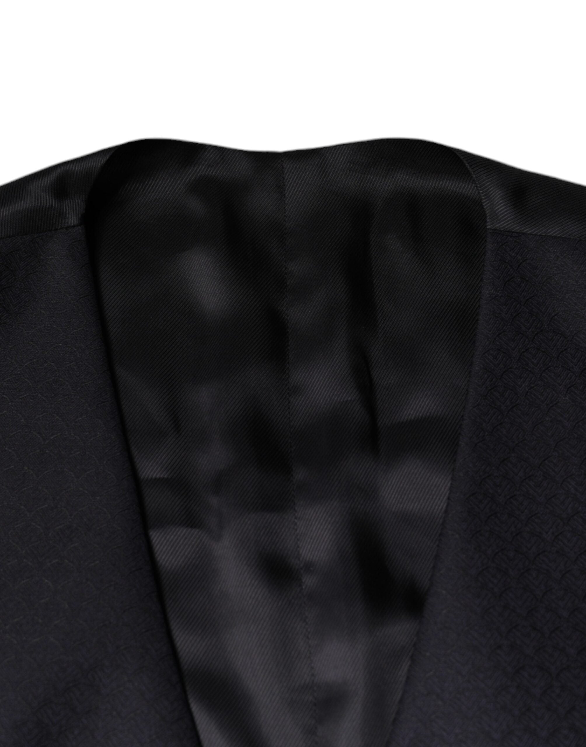 Dolce & Gabbana Schwarze Wollweste, formelle Weste