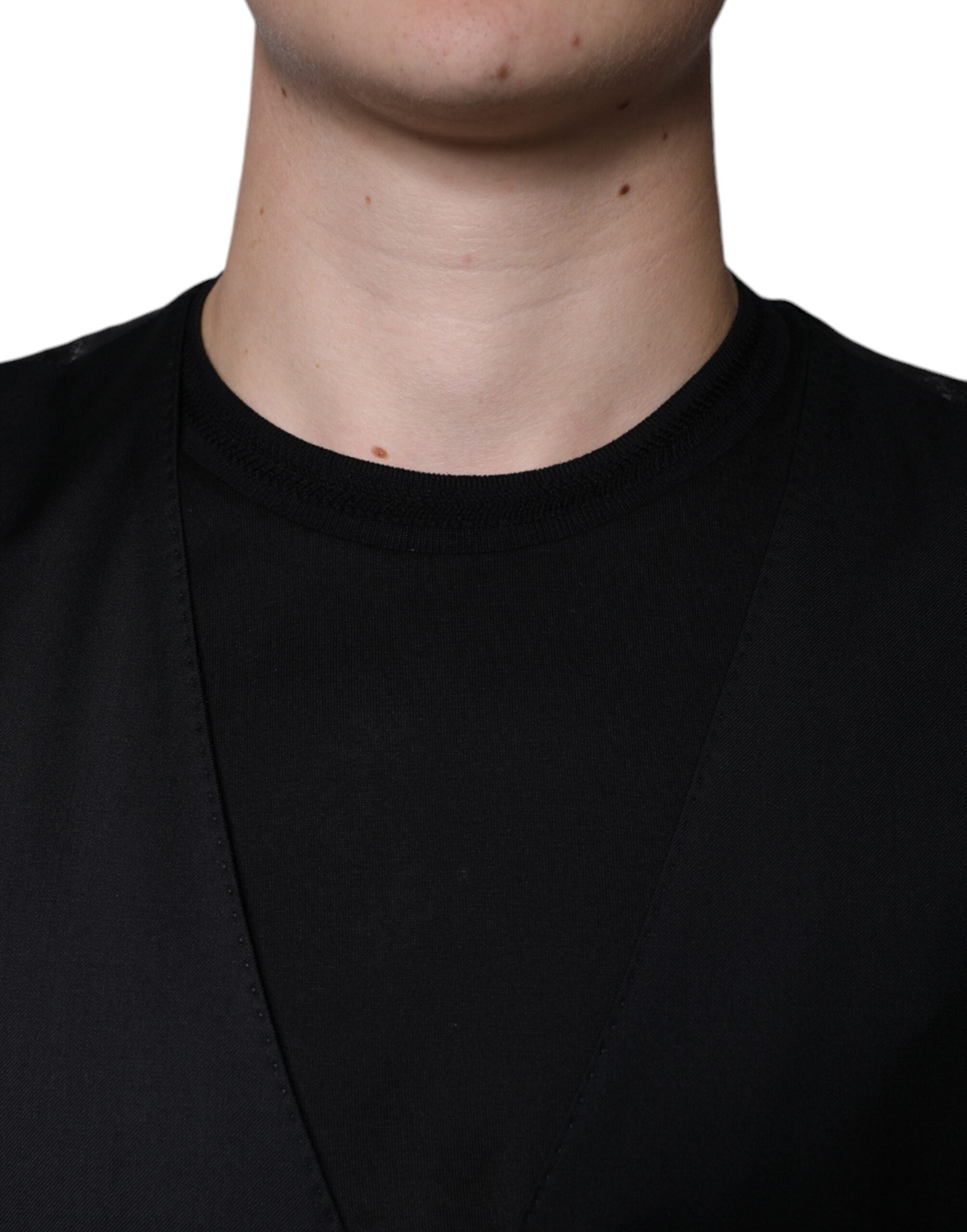 Vestă elegantă Dolce & Gabbana din lână neagră