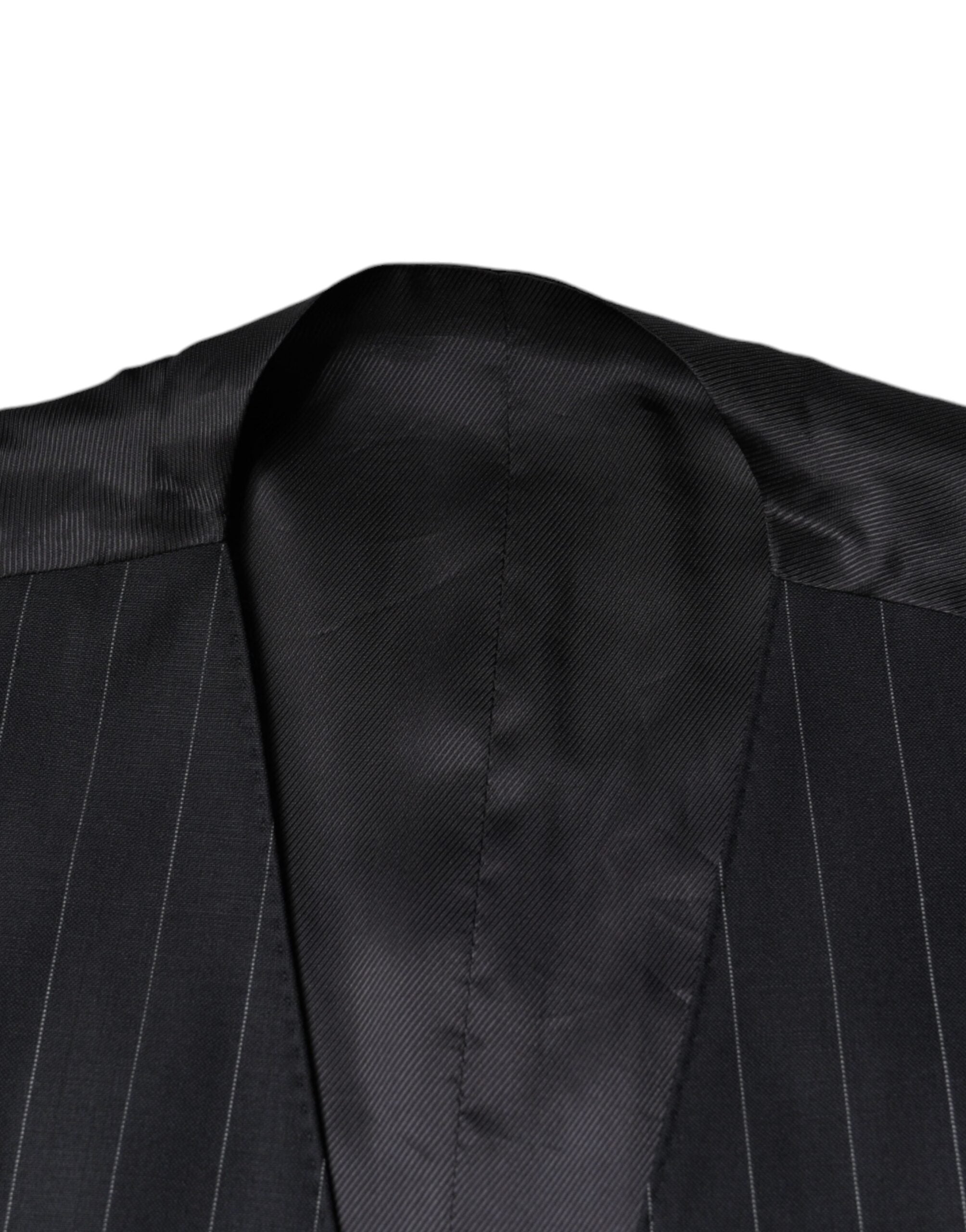Dolce & Gabbana Schwarze Lederweste, formelle Weste