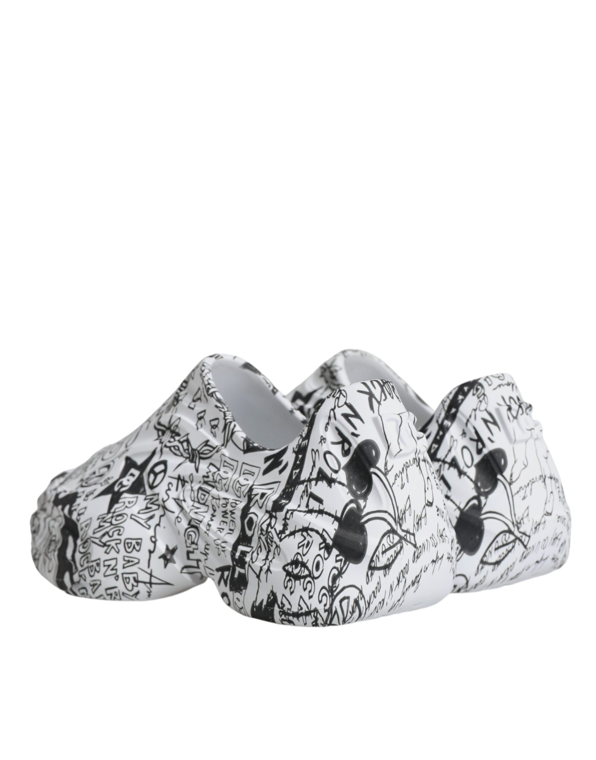 Dolce & Gabbana Daymaster Sneakers mit Graffiti-Muster in Weiß und Schwarz