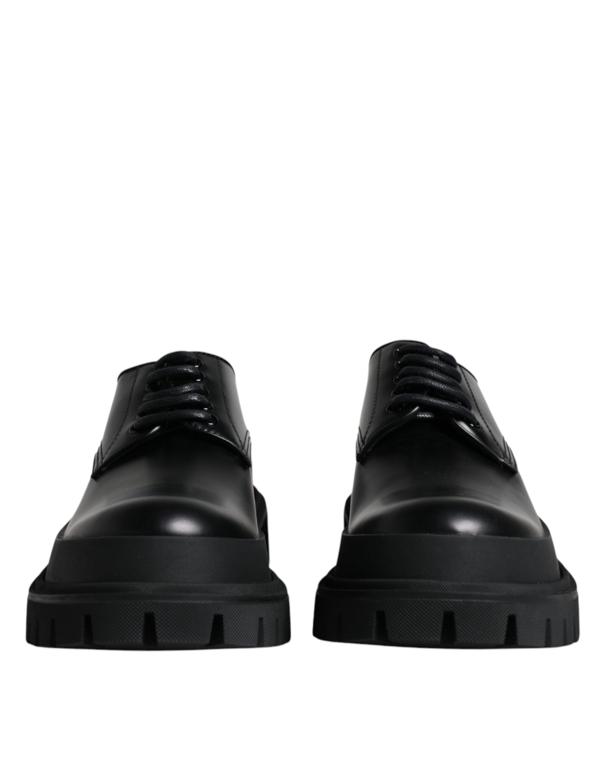 Dolce & Gabbana – Trekking-Schnürschuhe aus schwarzem Leder