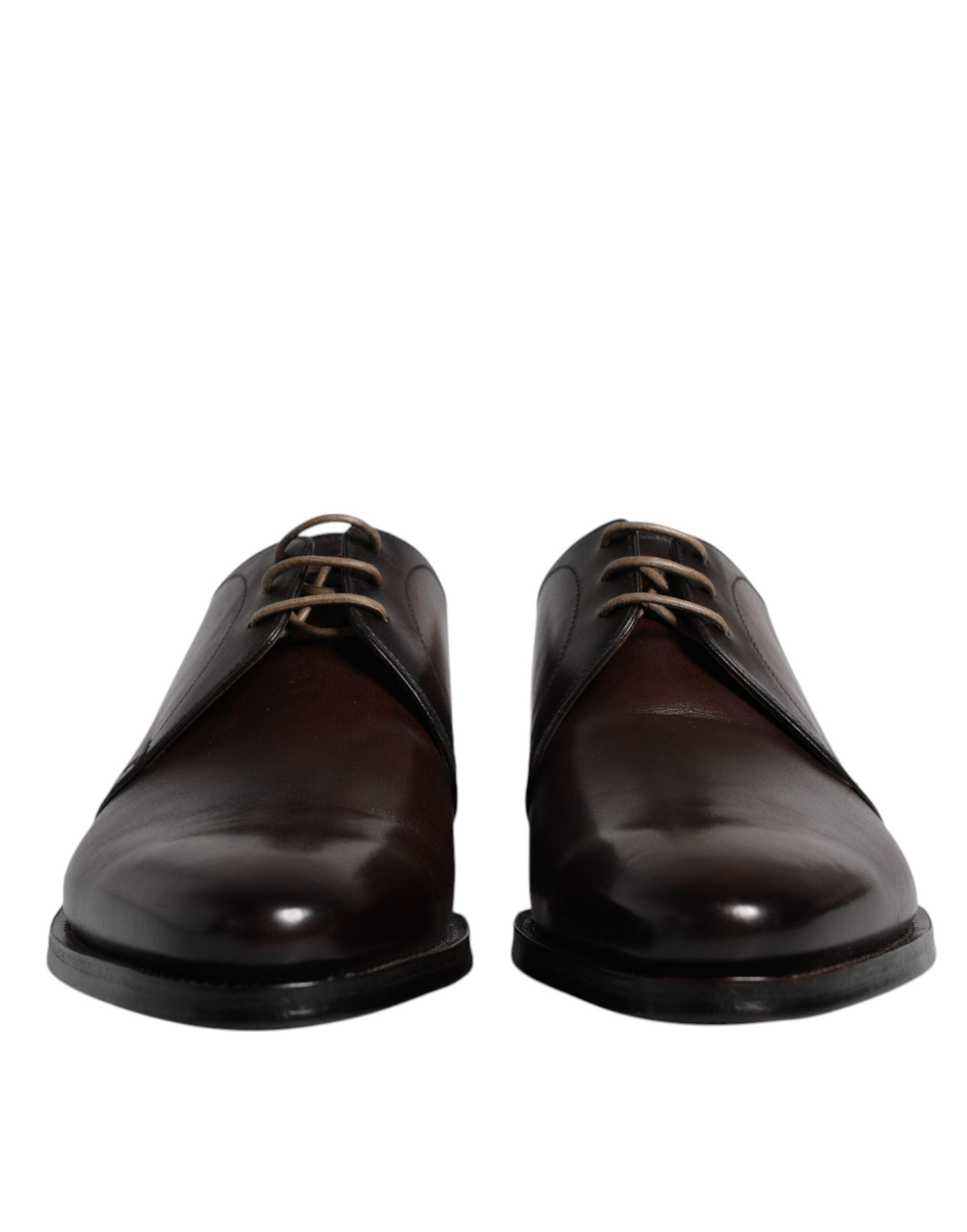 Dolce & Gabbana Pantofi Derby formali pentru bărbați, din piele neagră, cu șireturi, Dolce & Gabbana