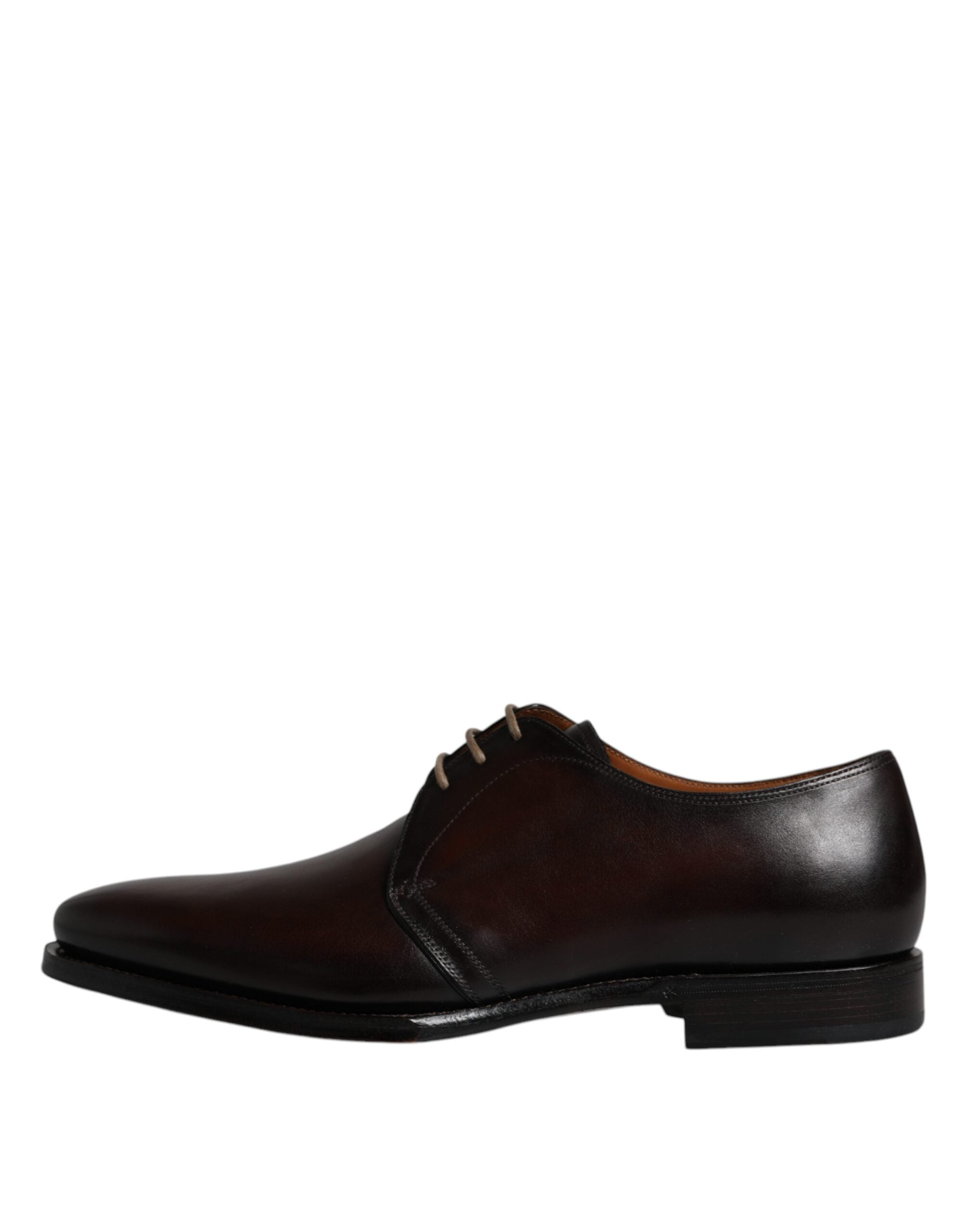 Dolce & Gabbana Pantofi Derby formali pentru bărbați, din piele neagră, cu șireturi, Dolce & Gabbana