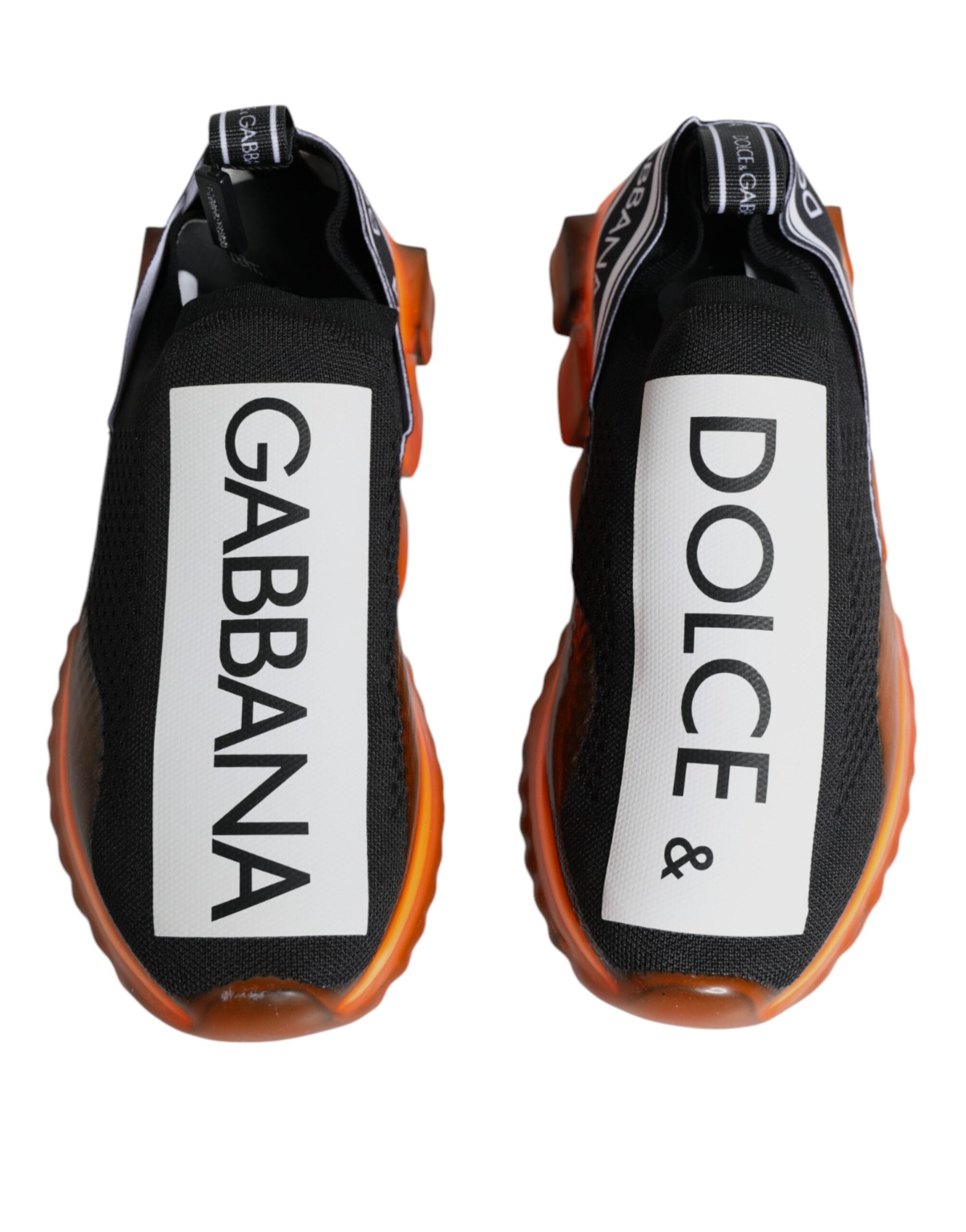 Dolce & Gabbana Sorrento Slip-On Sneakers in Schwarz und Orange