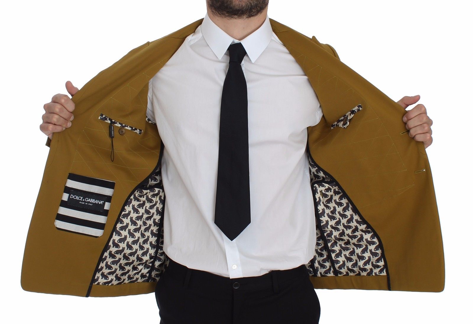 Dolce & Gabbana Eleganter, gelber Freizeitblazer aus Baumwollmischung