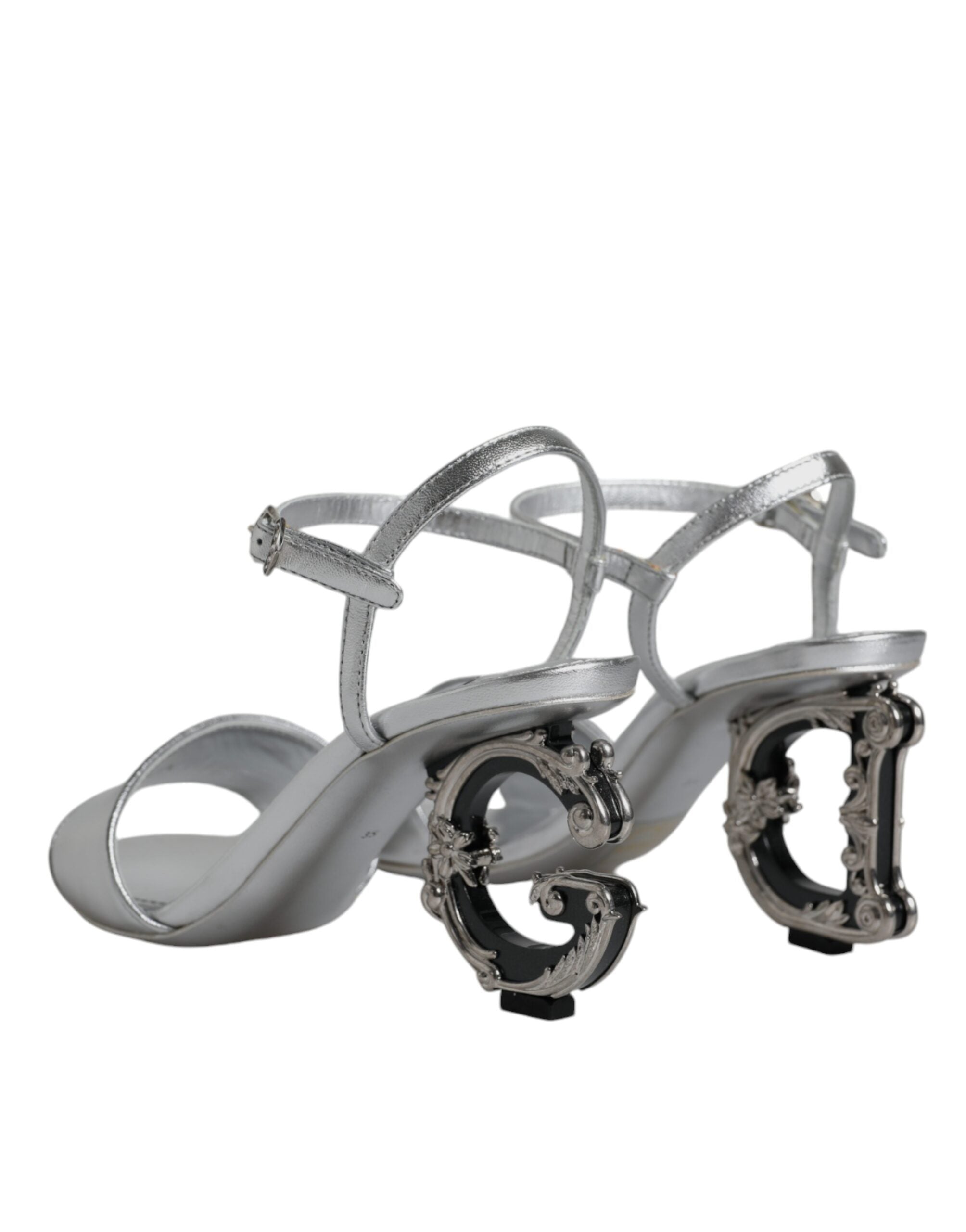 Dolce & Gabbana Silber KEIRA Heels Knöchelriemen Sandalen Schuhe