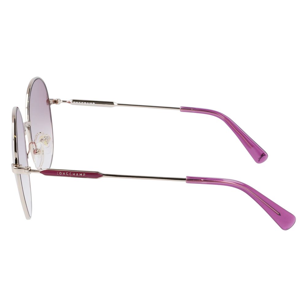 Ochelari de soare Longchamp din metal auriu