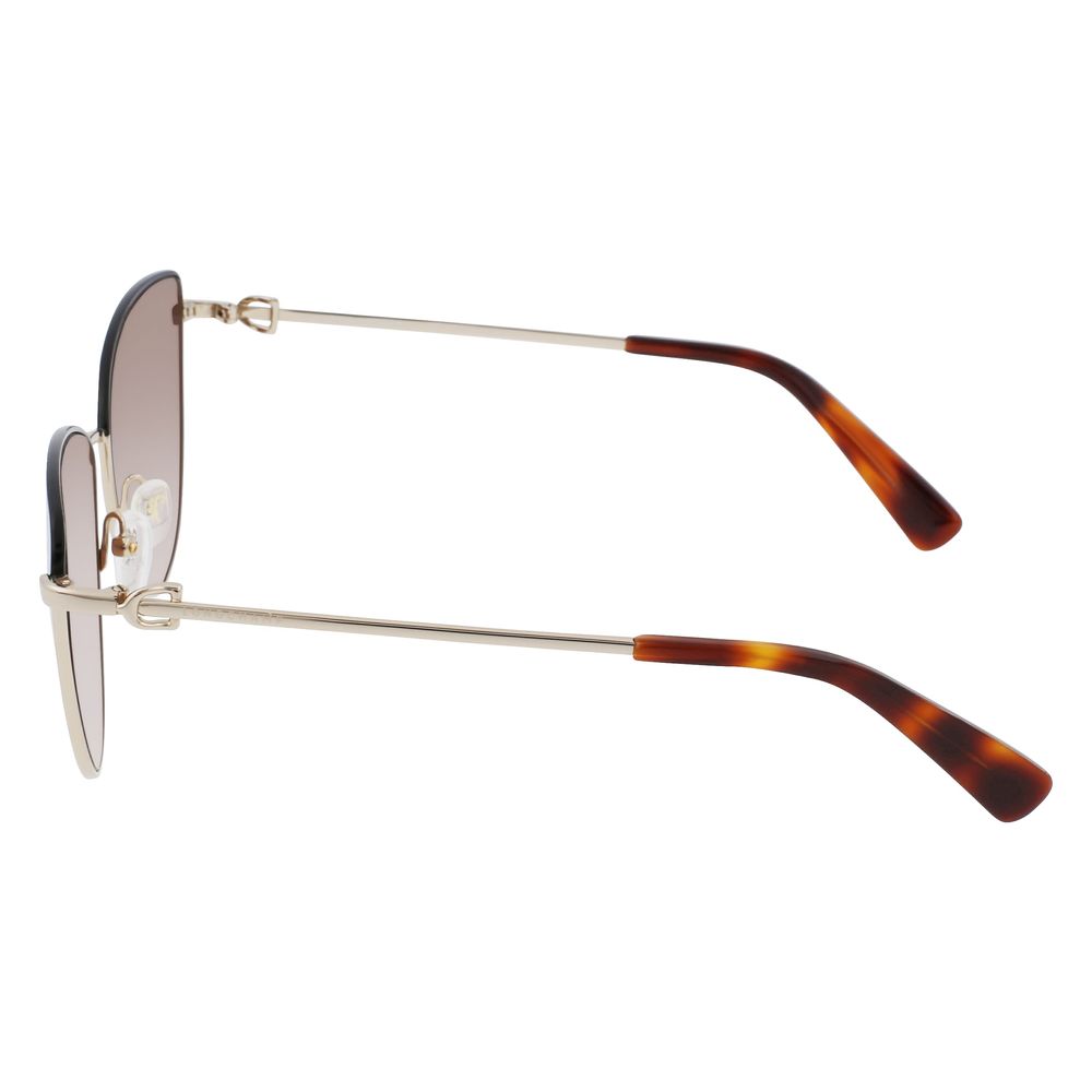 Ochelari de soare Longchamp din metal auriu