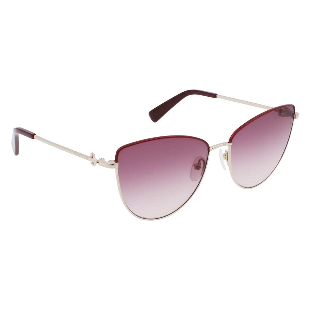 Ochelari de soare Longchamp din metal auriu