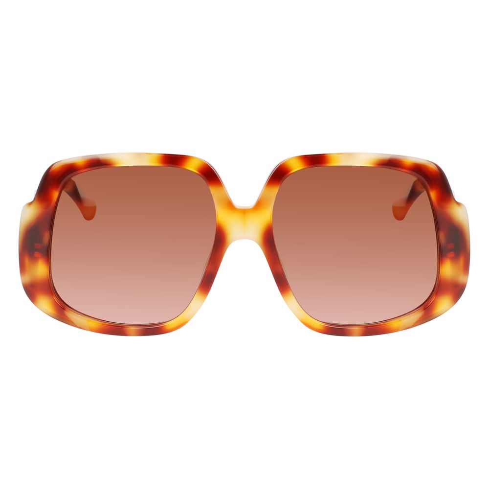 Ochelari de soare Longchamp maro cu model Haircalf