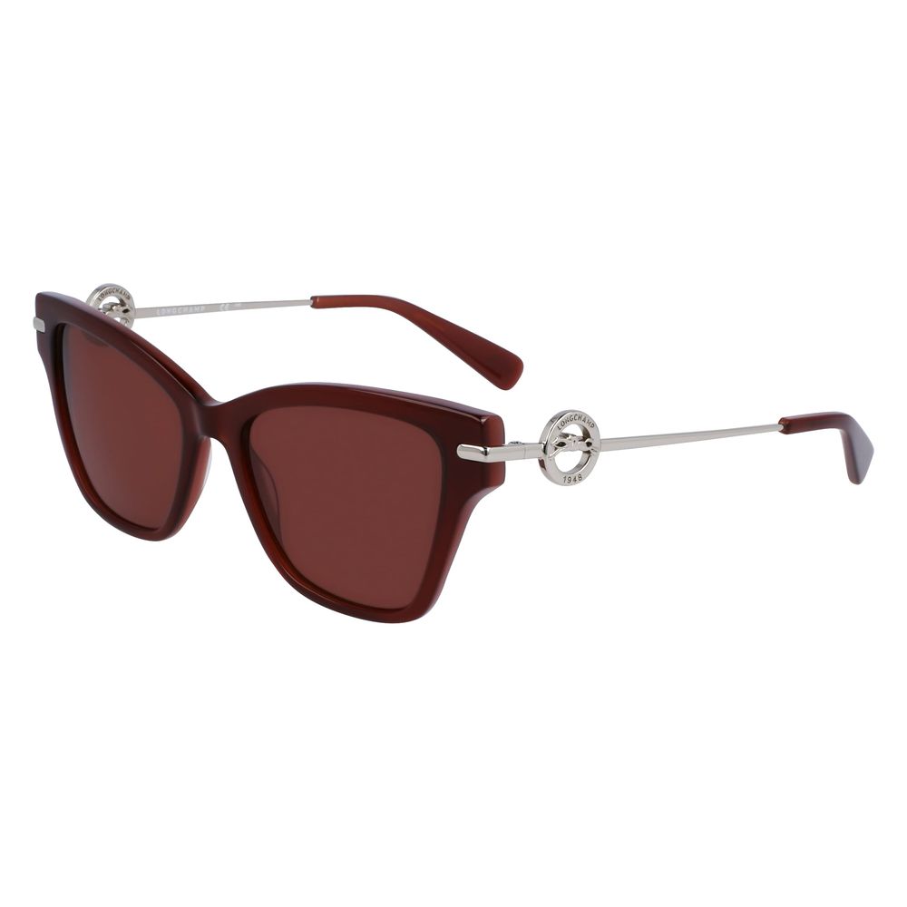Ochelari de soare Longchamp maro cu model Haircalf