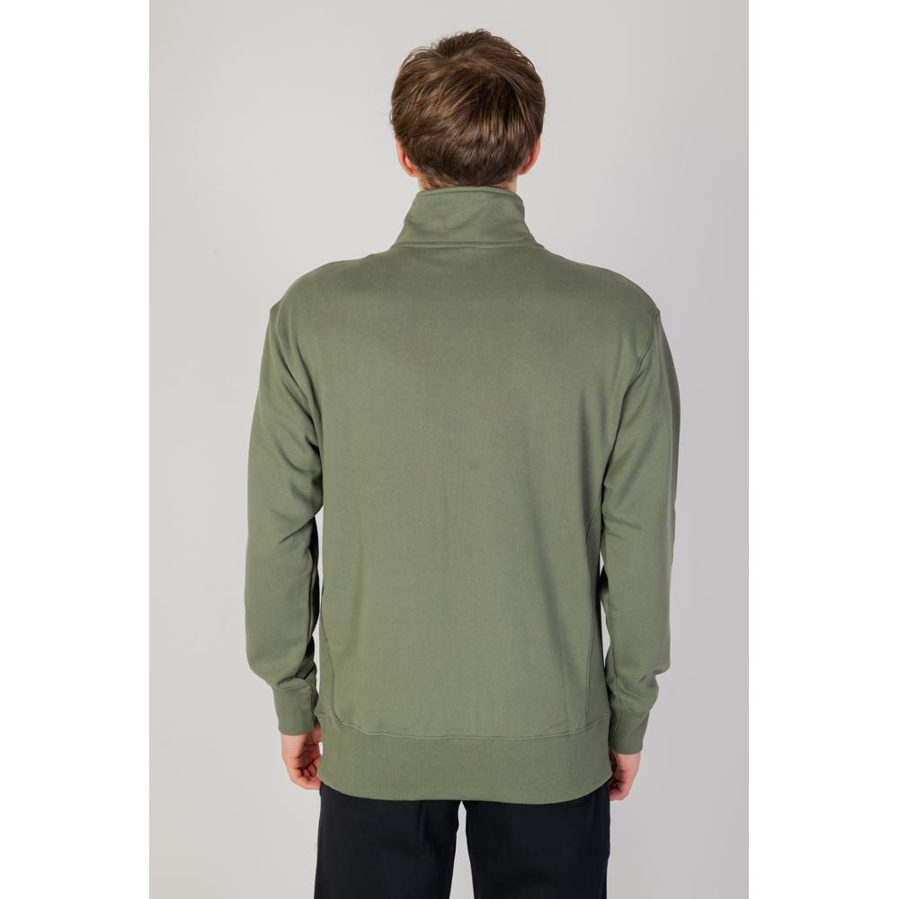 Pulover New Balance verde din bumbac