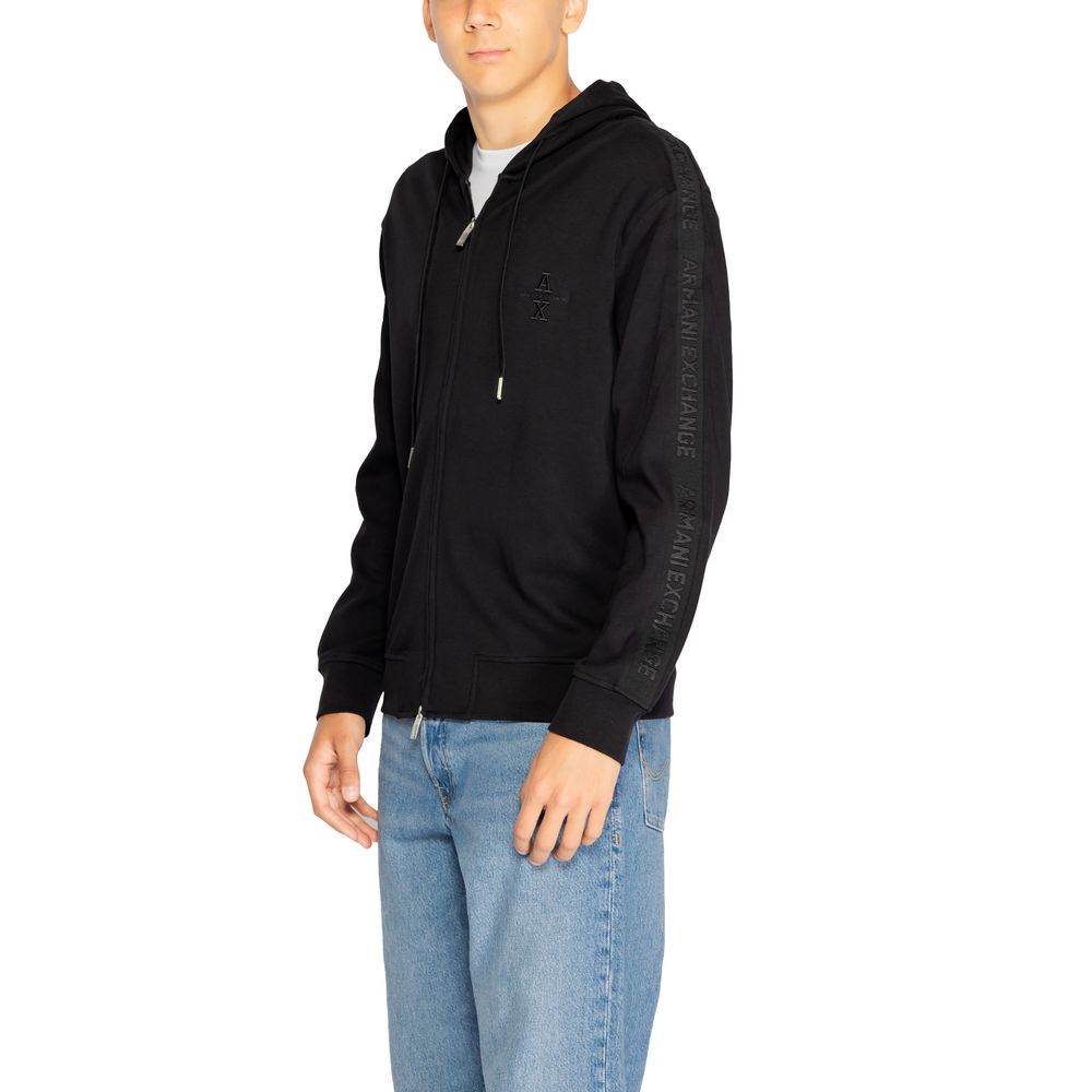 Armani Exchange – Schwarzer Baumwollpullover