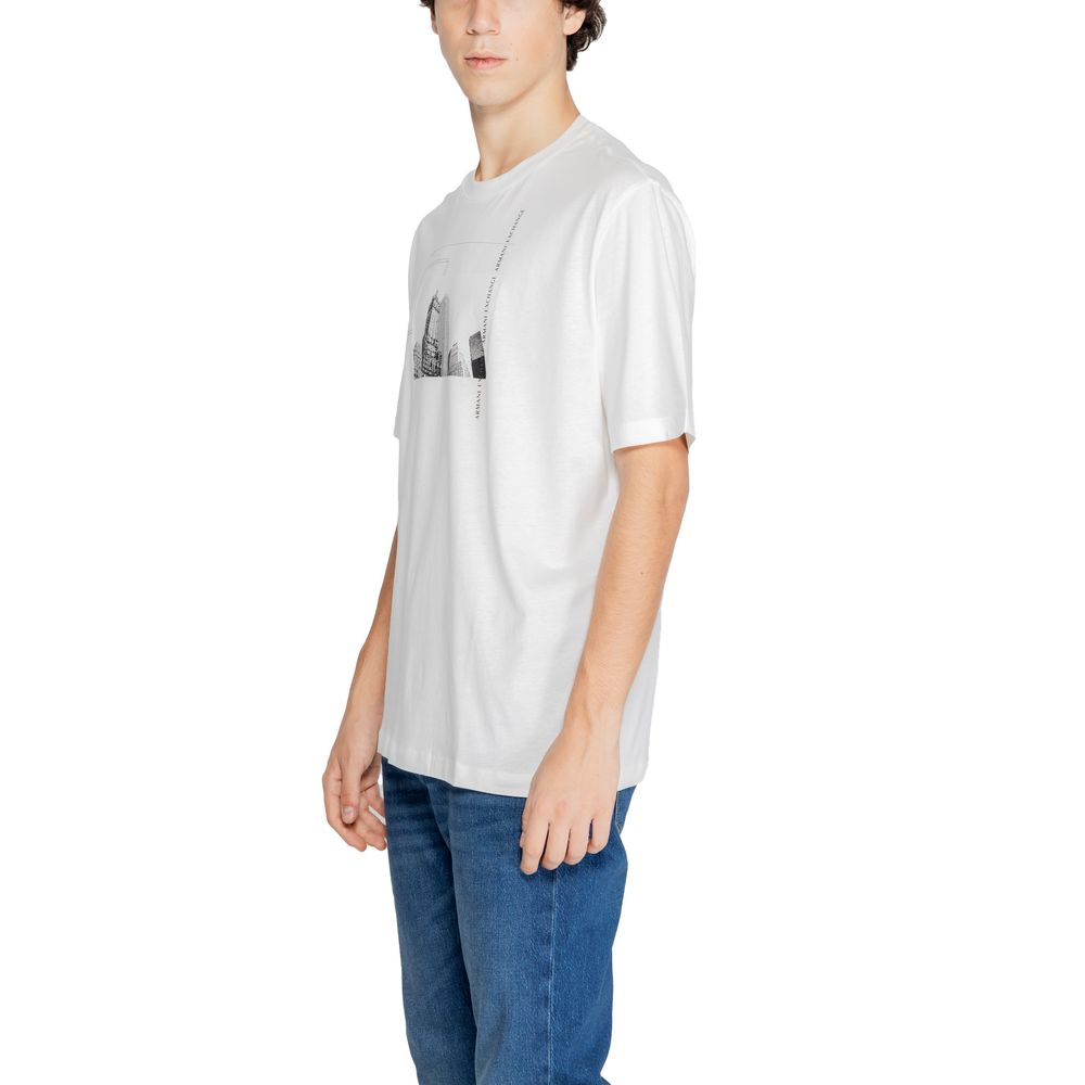 Tricou Armani Exchange din bumbac alb