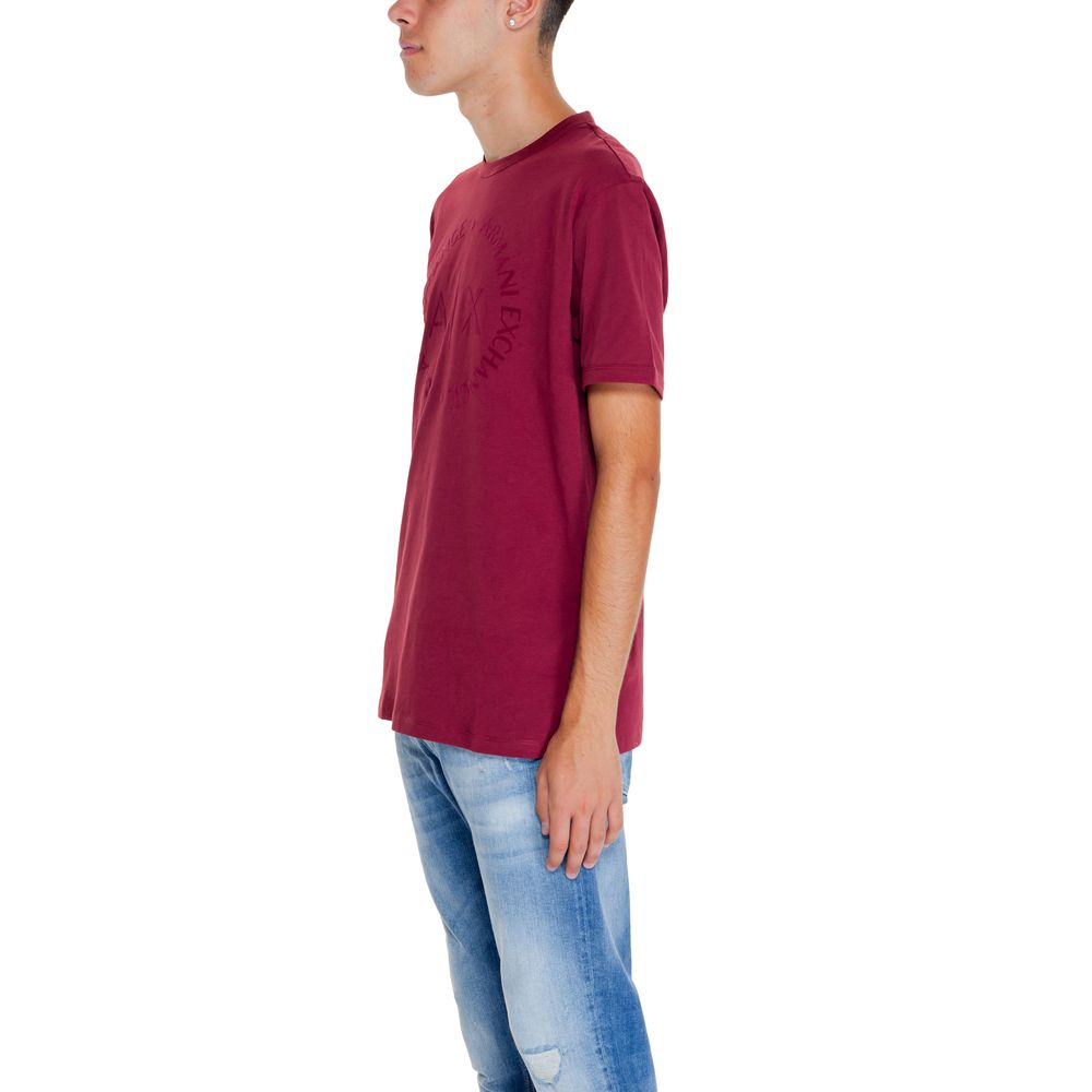 Tricou Armani Exchange din bumbac Bordeaux