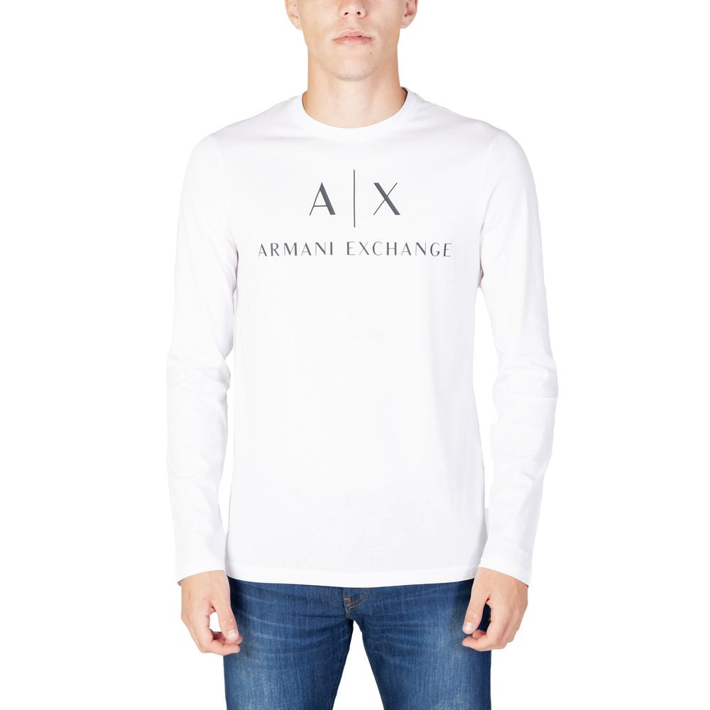 Cămașă albă din bumbac Armani Exchange