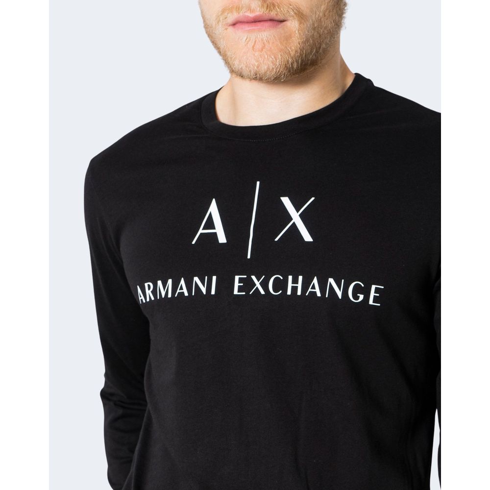 Cămașă neagră din bumbac Armani Exchange