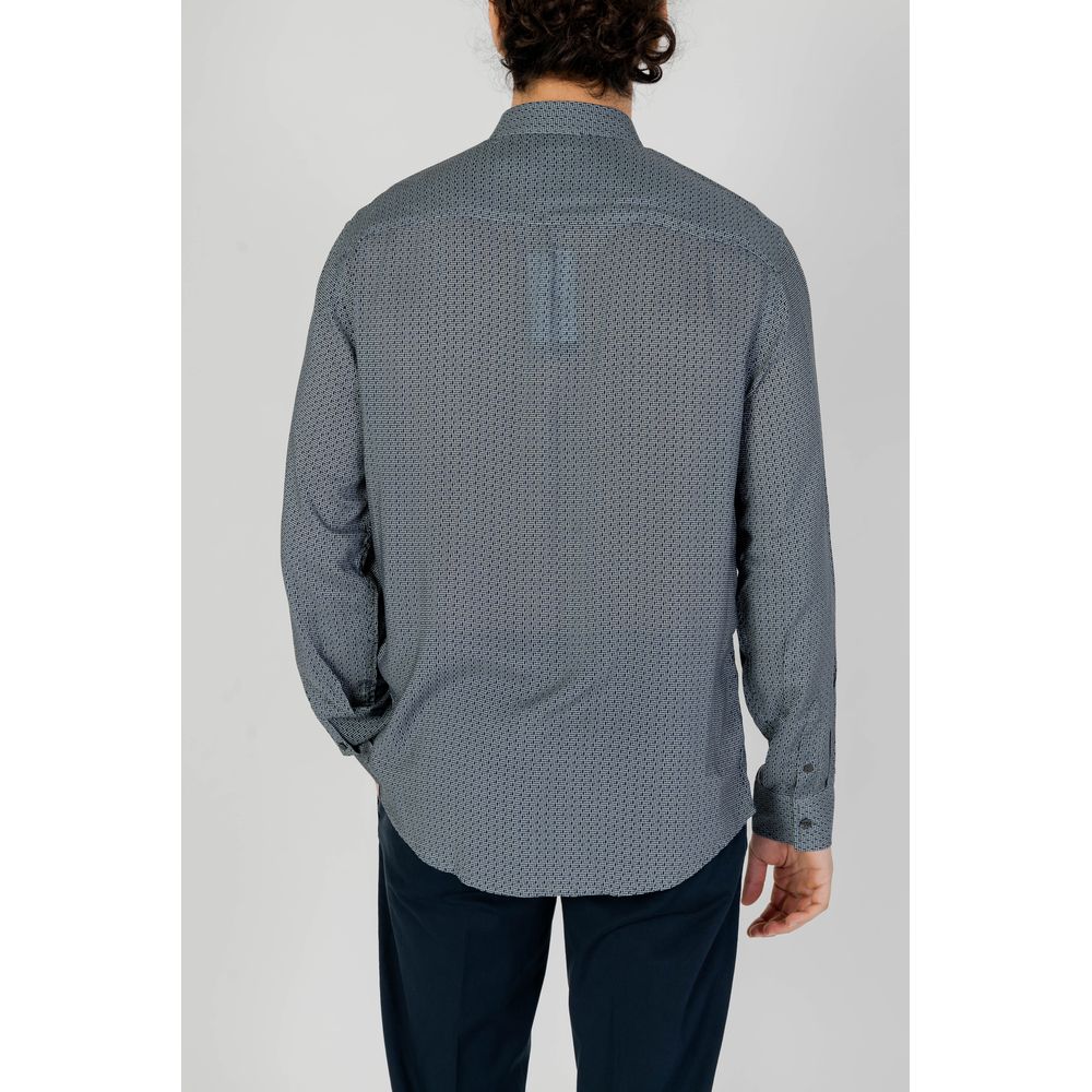 Armani Exchange – Graues Viskosehemd