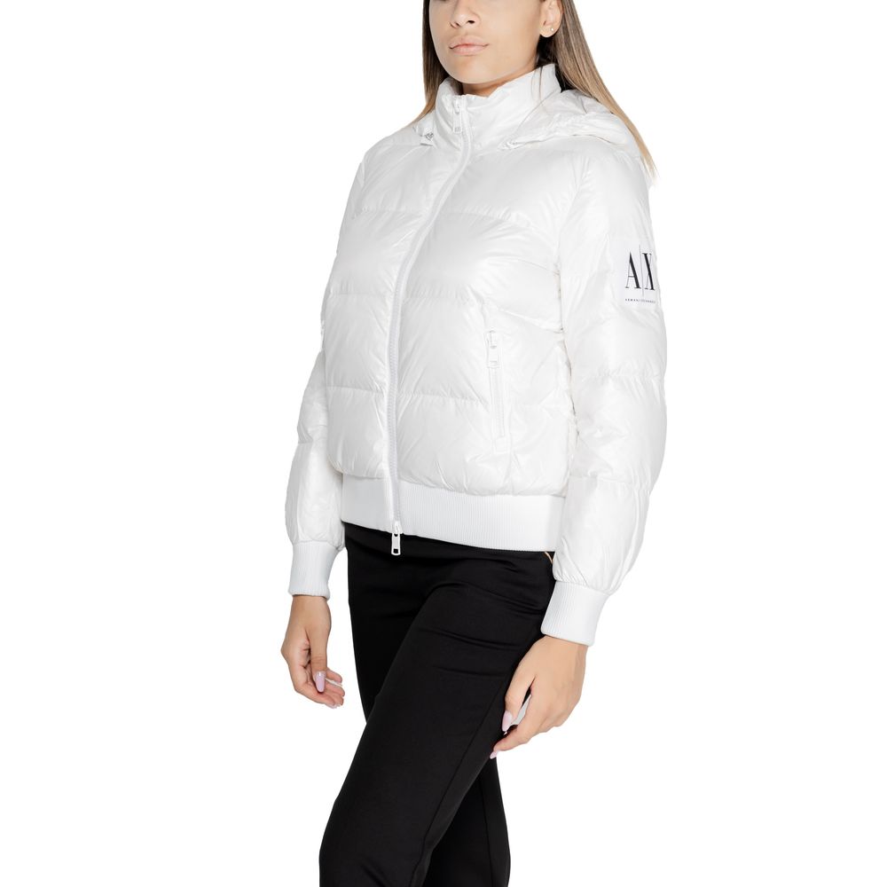 Jachete și palton Armani Exchange din poliamidă albă