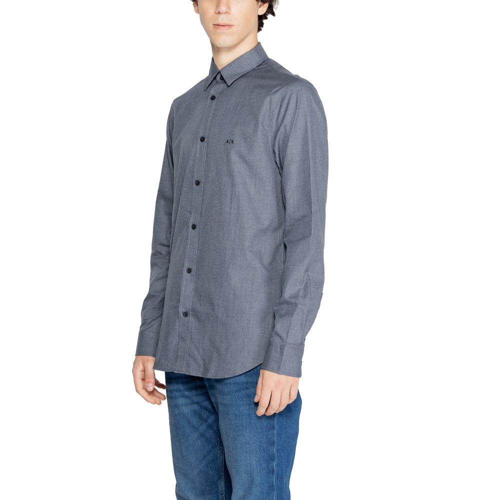 Blaues Baumwollhemd von Armani Exchange