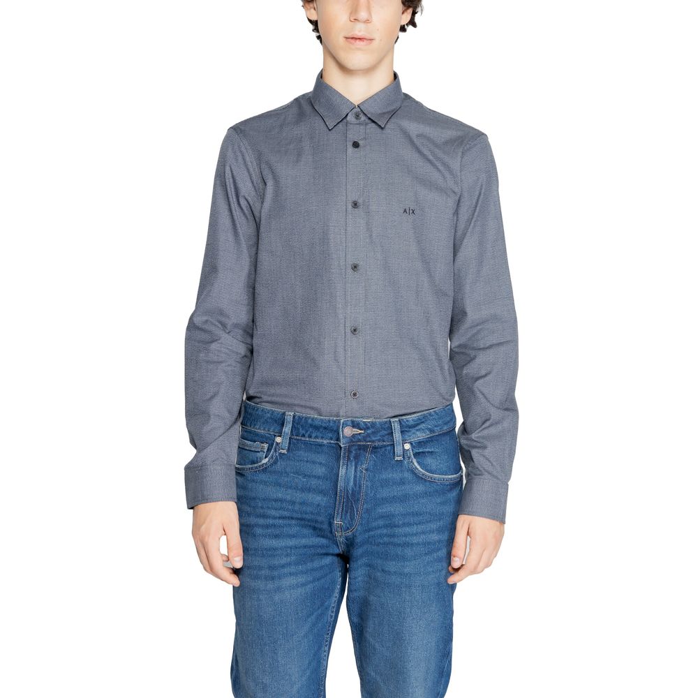 Blaues Baumwollhemd von Armani Exchange