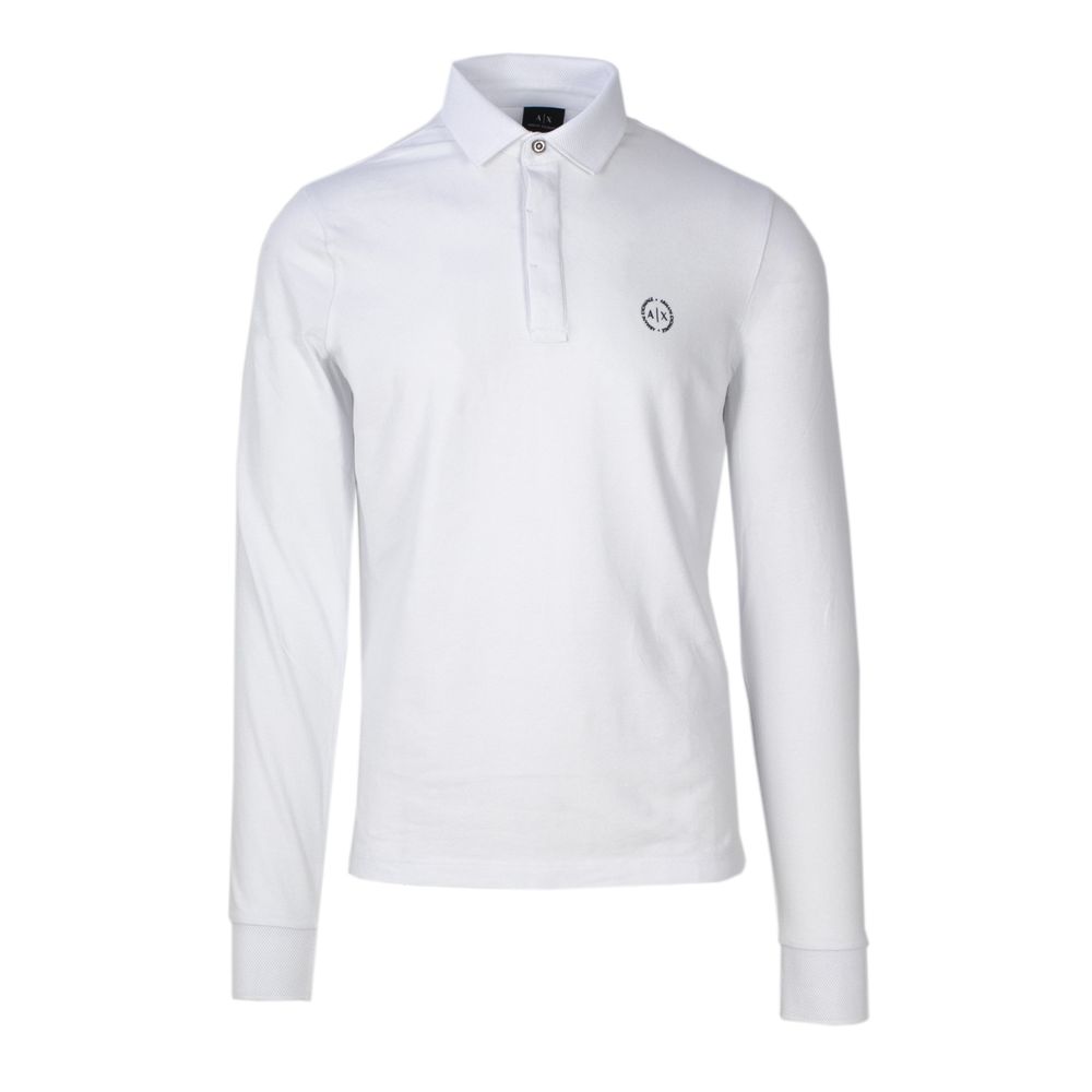 Armani Exchange – Langarmshirt aus weißer Baumwolle