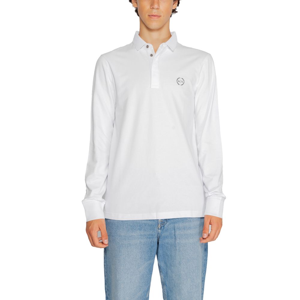 Armani Exchange – Langarmshirt aus weißer Baumwolle