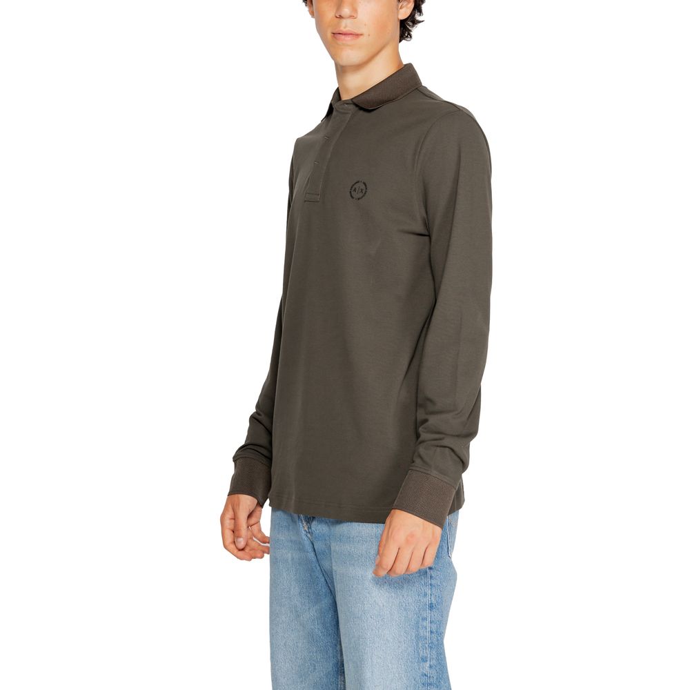 Tricou Armani Exchange verde din bumbac