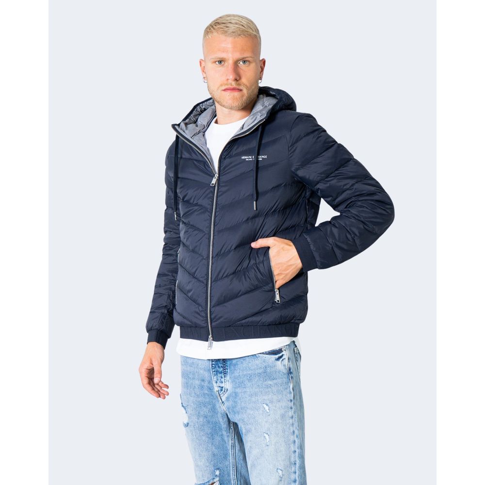 Armani Exchange Blaue Polyesterjacken und -mäntel