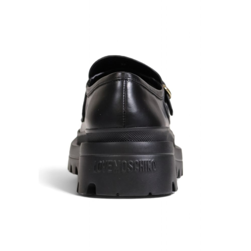 Love Moschino – Flache Schuhe aus Polyethylen in Schwarz