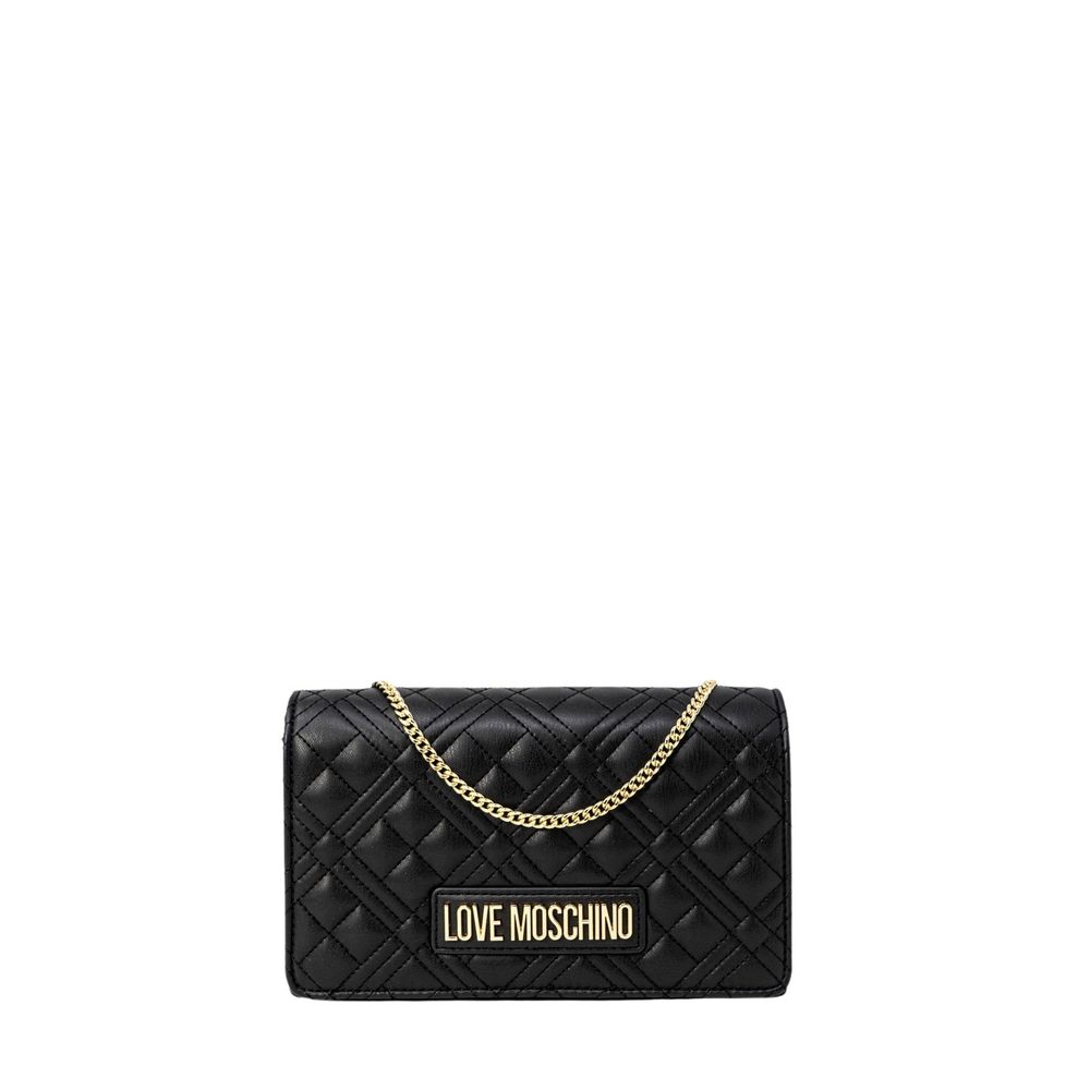 Geantă de mână Love Moschino neagră din polietilenă