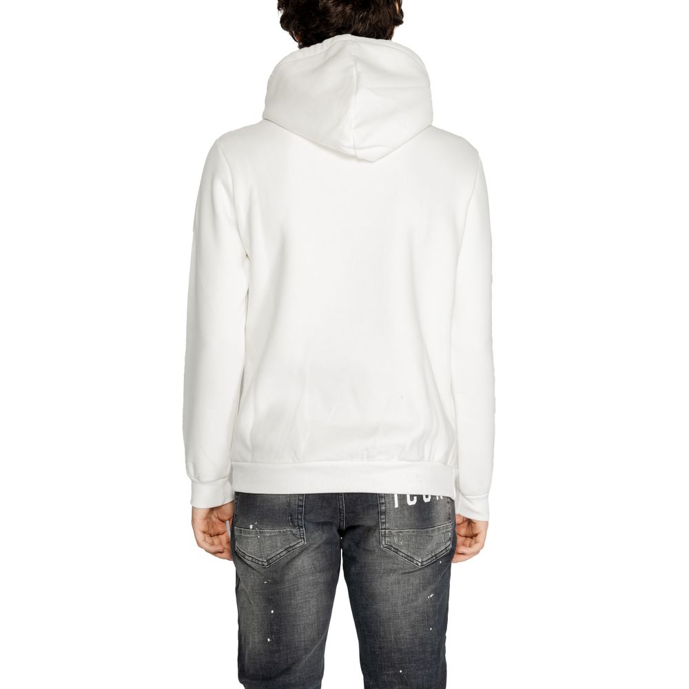Weißer Baumwollpullover mit Symbol