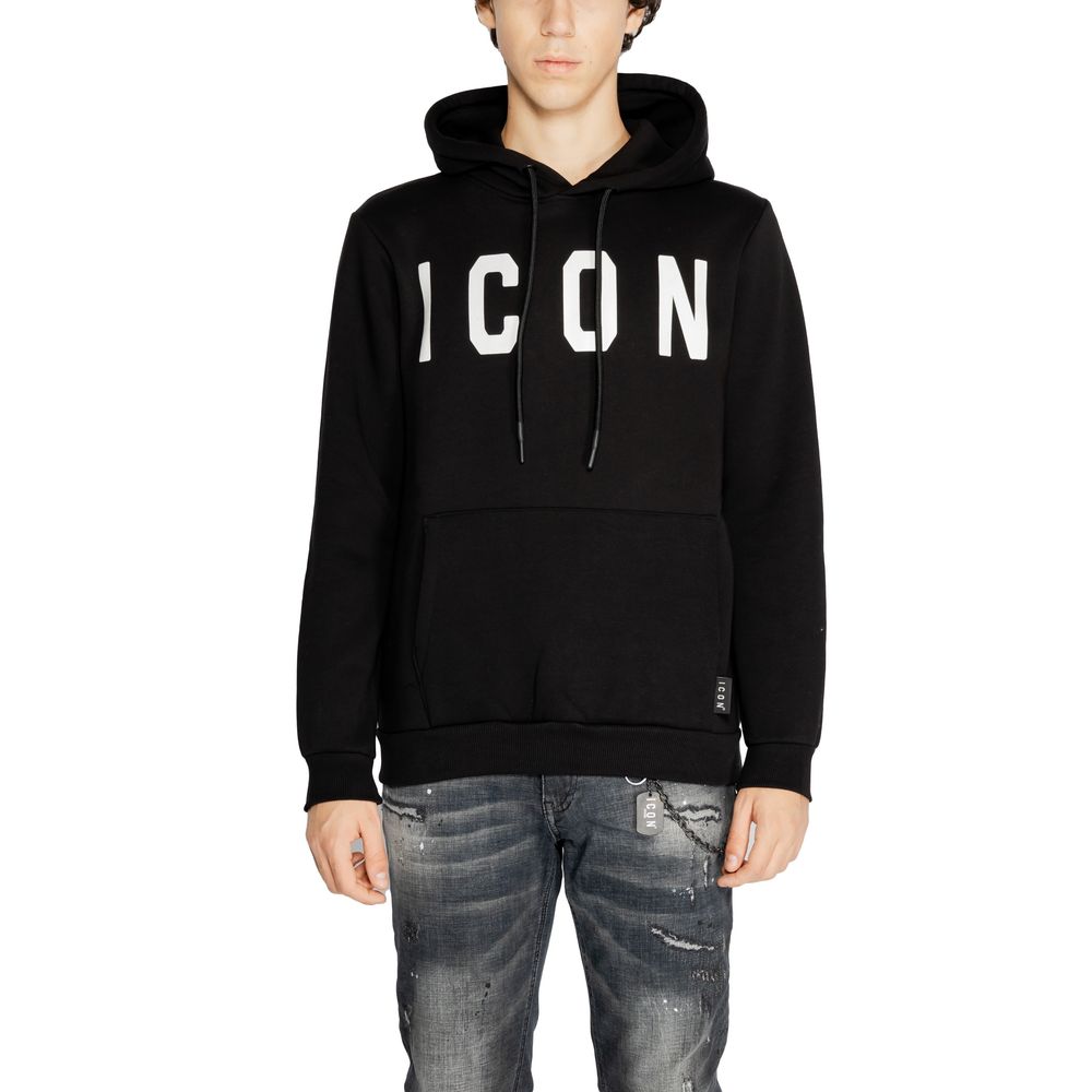 Icon Schwarz-Weiß-Baumwollpullover