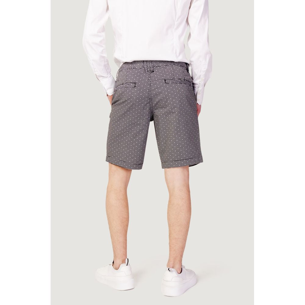 Armani Exchange Black And White Cotton Bermuda