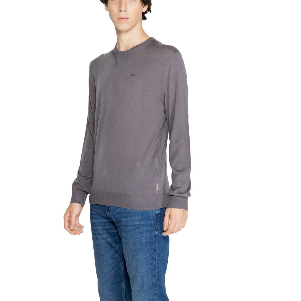 Pulover gri din lână Armani Exchange