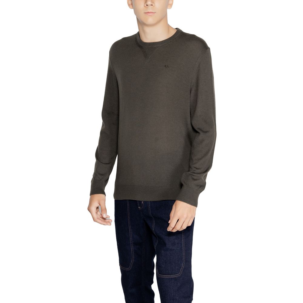Pulover verde din lână Armani Exchange