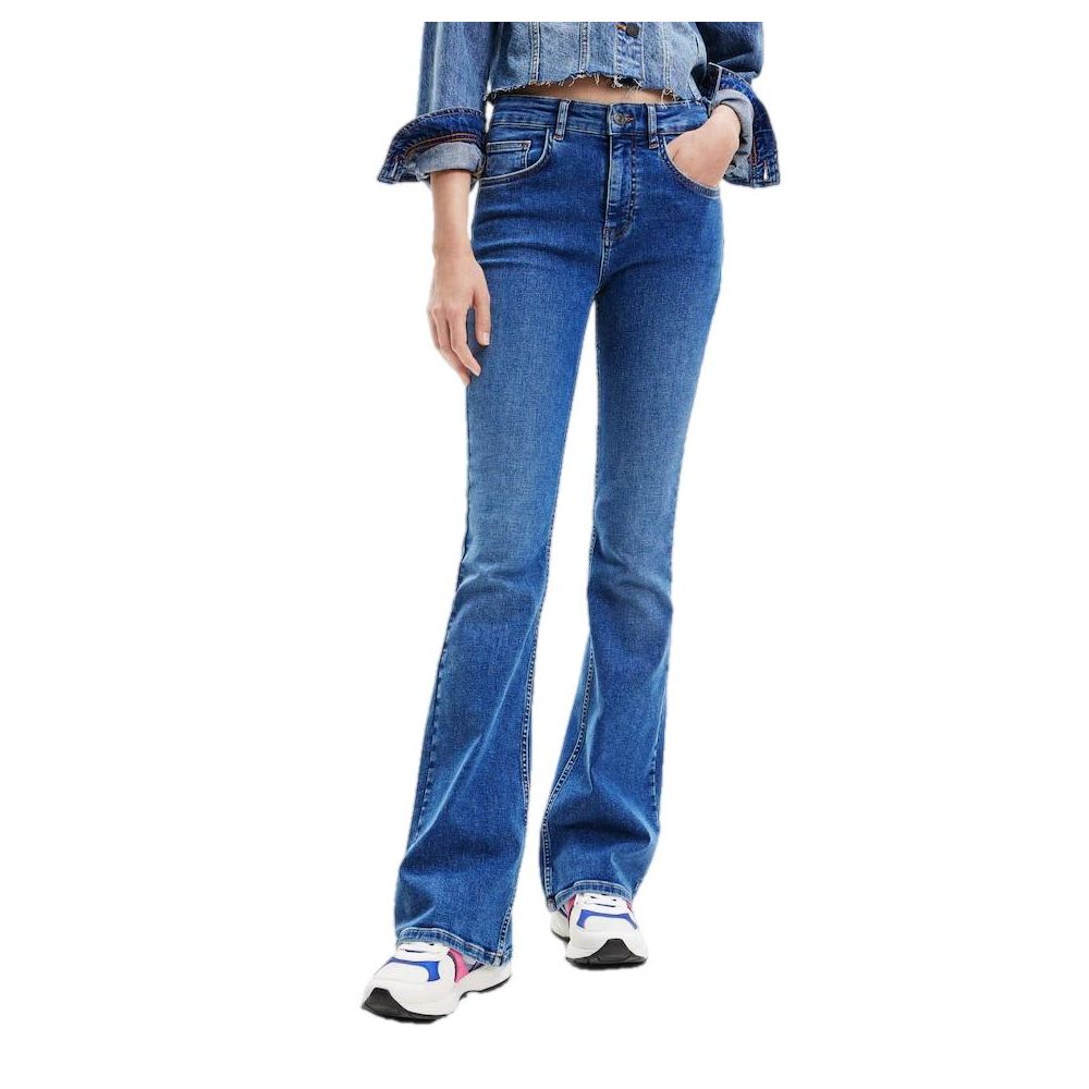 Blugi și pantaloni Desigual din bumbac albastru