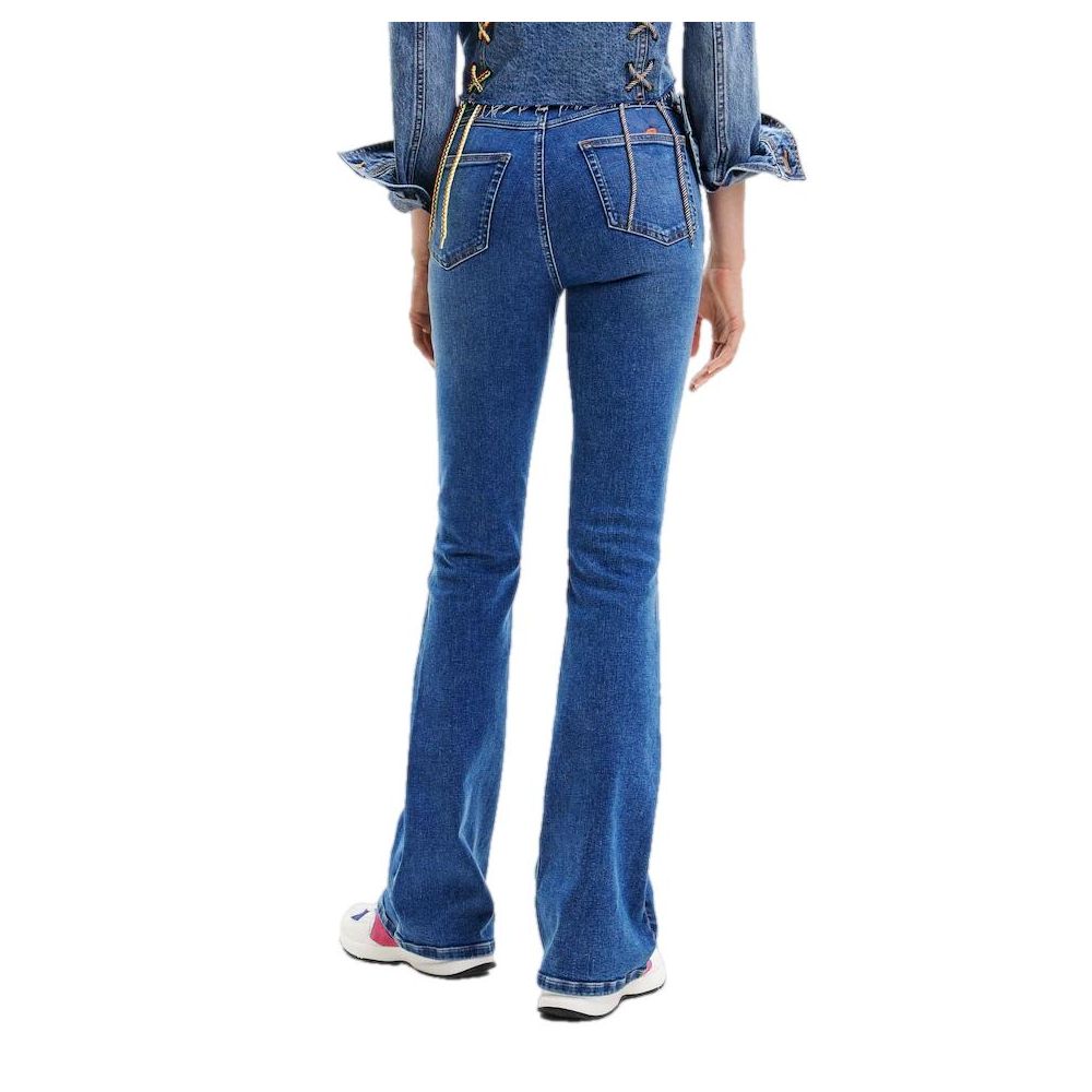 Blugi și pantaloni Desigual din bumbac albastru