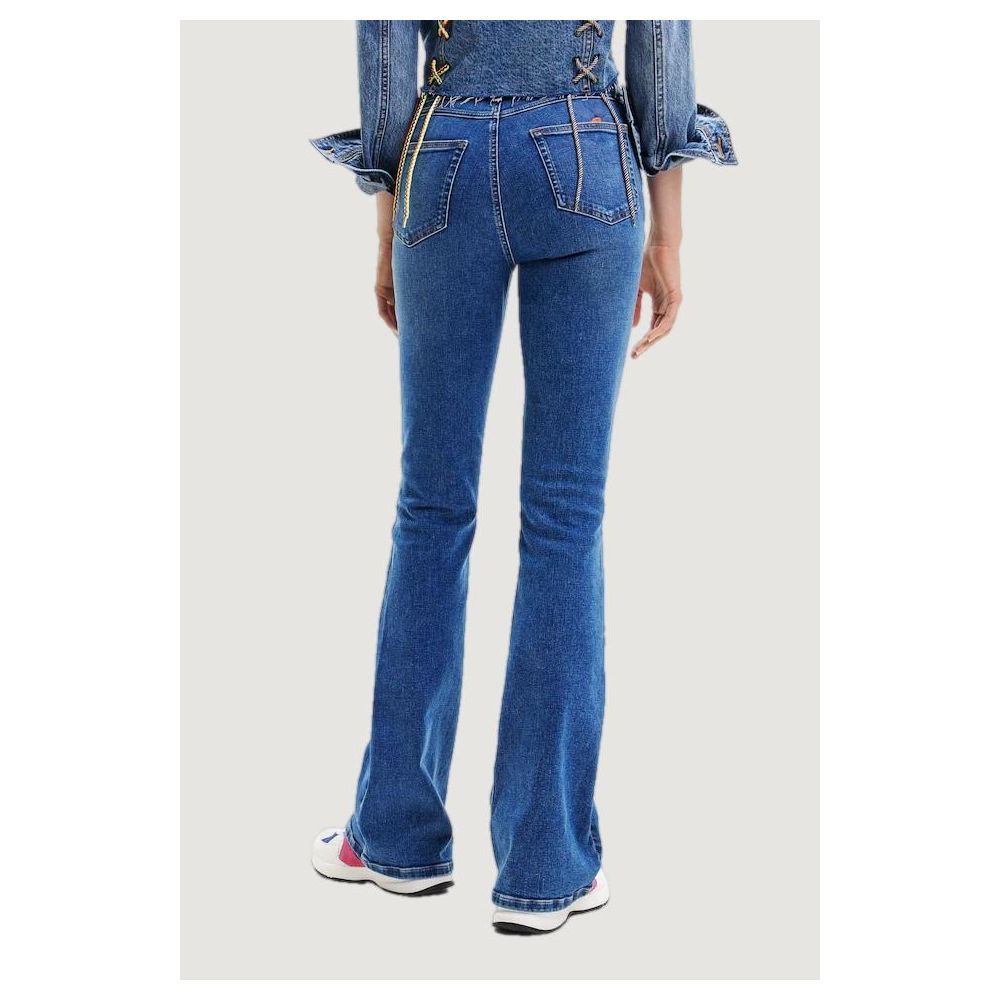 Blugi și pantaloni Desigual din bumbac albastru