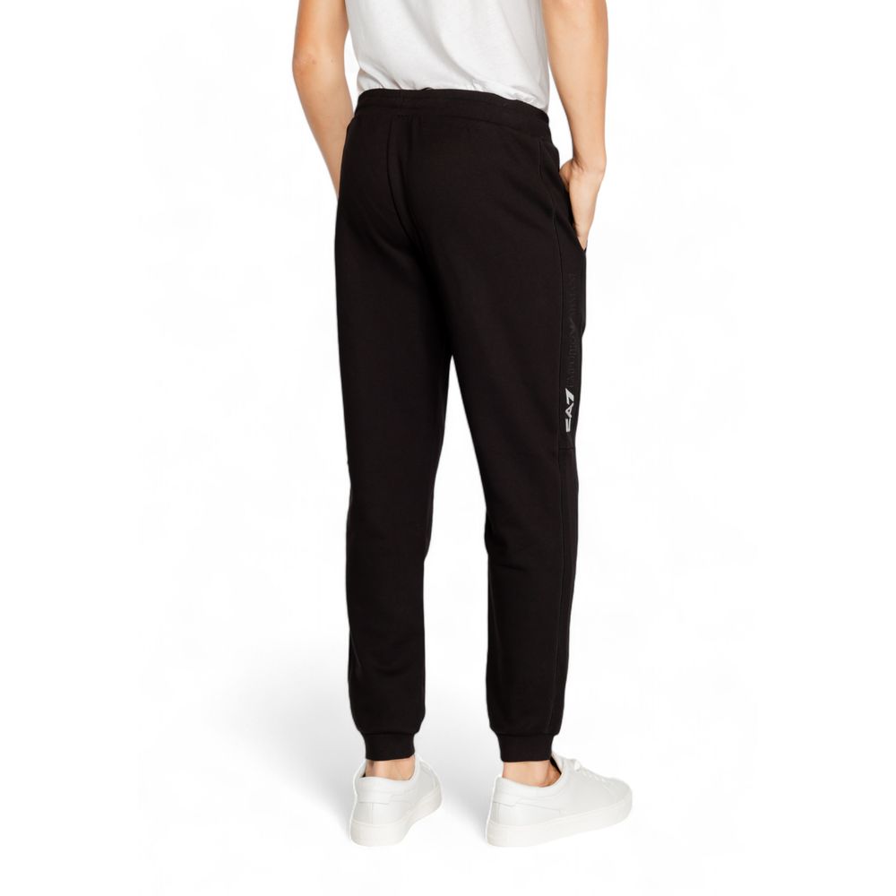 Blugi și pantaloni EA7 Emporio Armani din bumbac negru