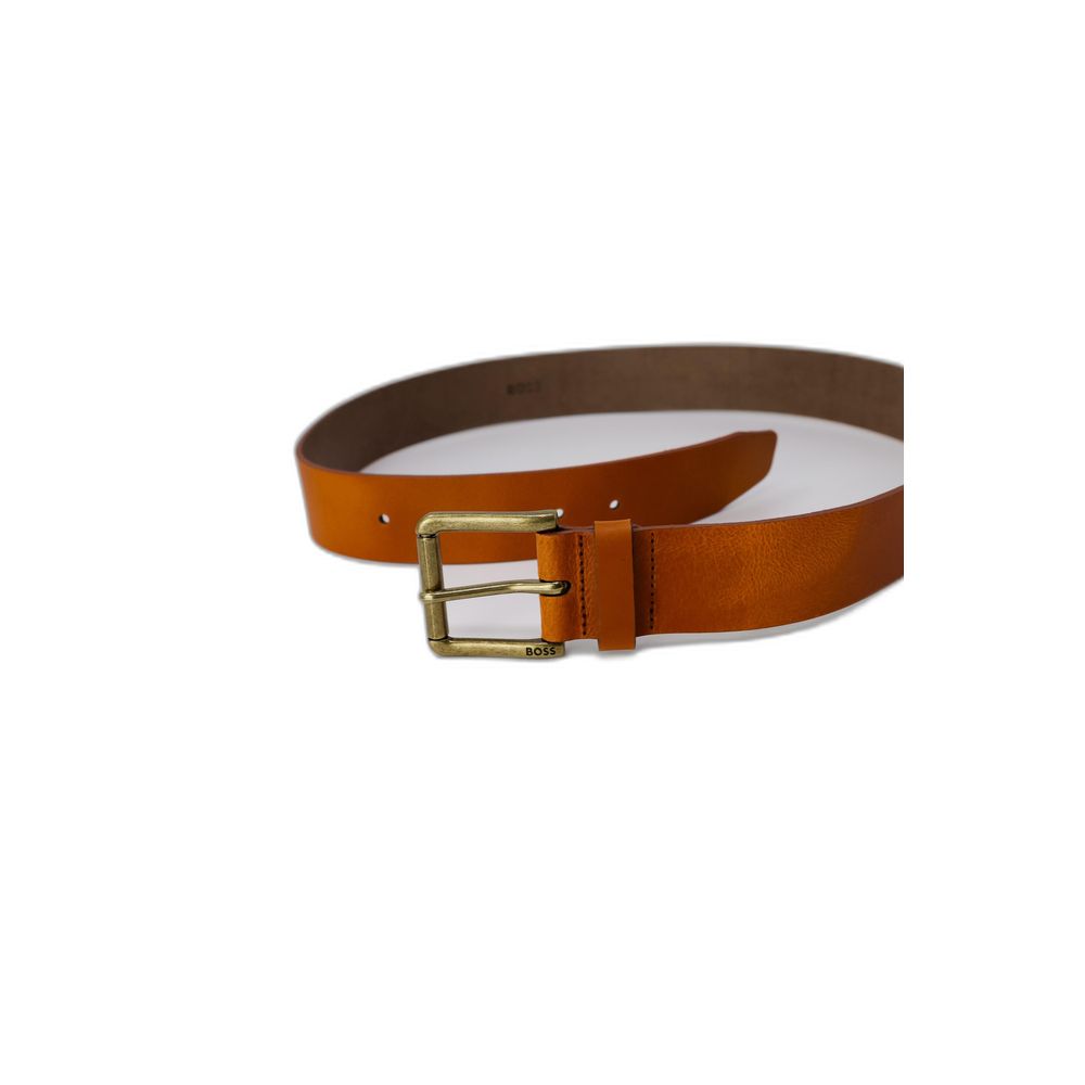 Curea din piele bej Hugo Boss